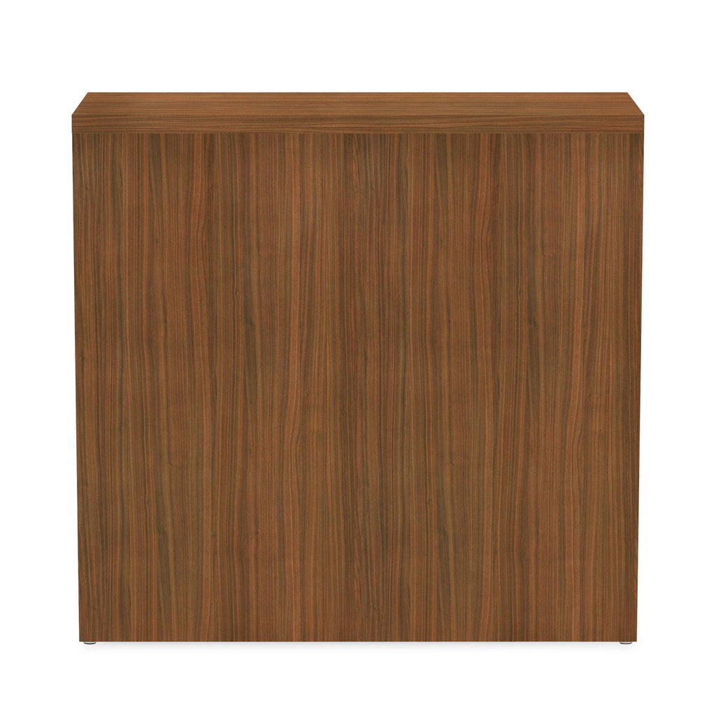 Alera Valencia Series Bookcase,Two-Shelf, 31.75w x 14d x 29.5h, Modern Walnut