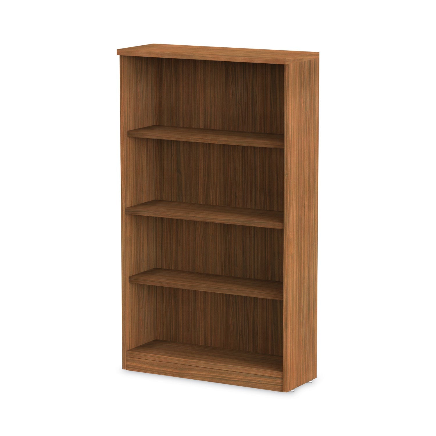 Alera Valencia Series Bookcase, Four-Shelf, 31.75w x 14d x 54.88h, Modern Walnut