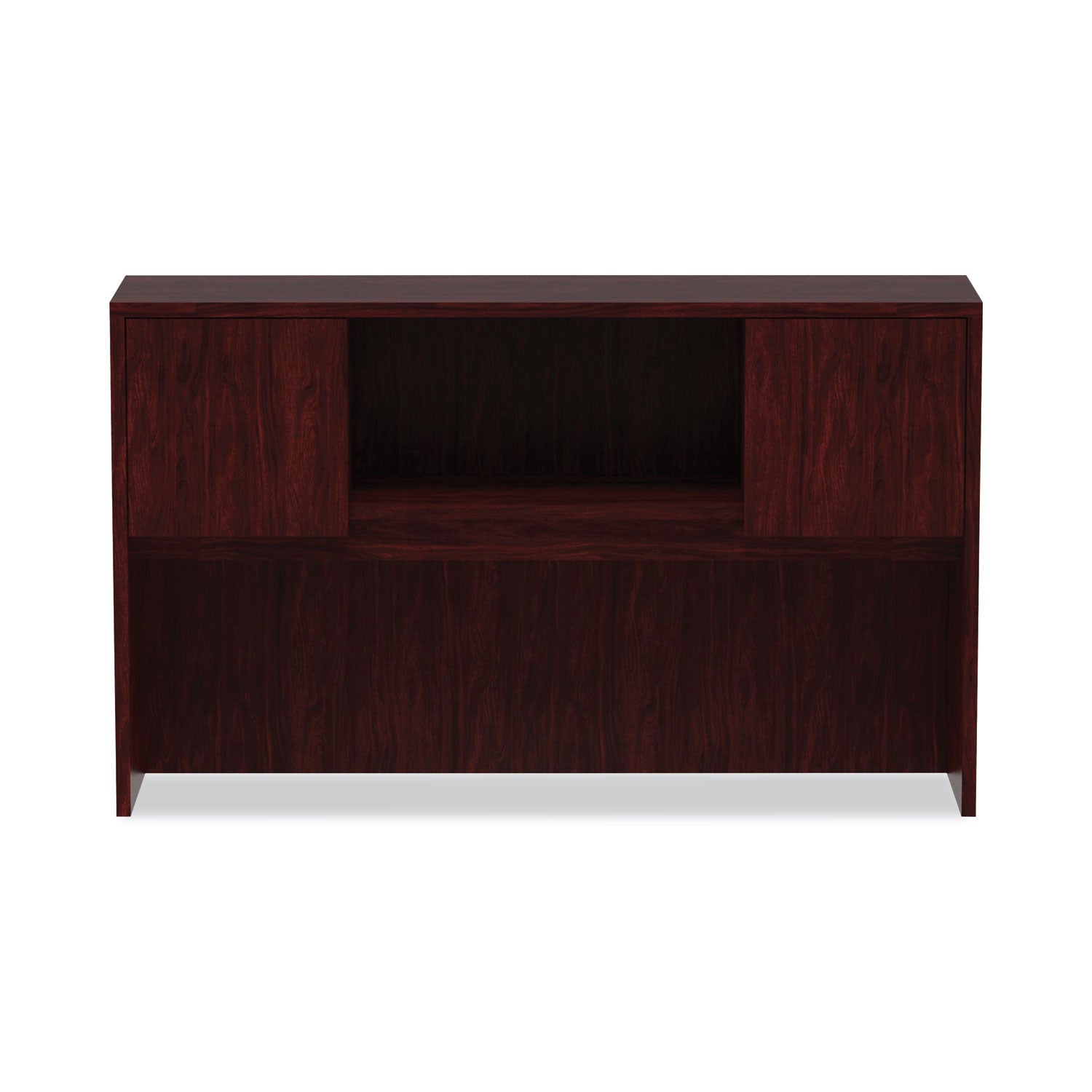 Alera Valencia Series Hutch with Doors, 4 Compartments, 58.88w x 15d x 35.38h, Mahogany