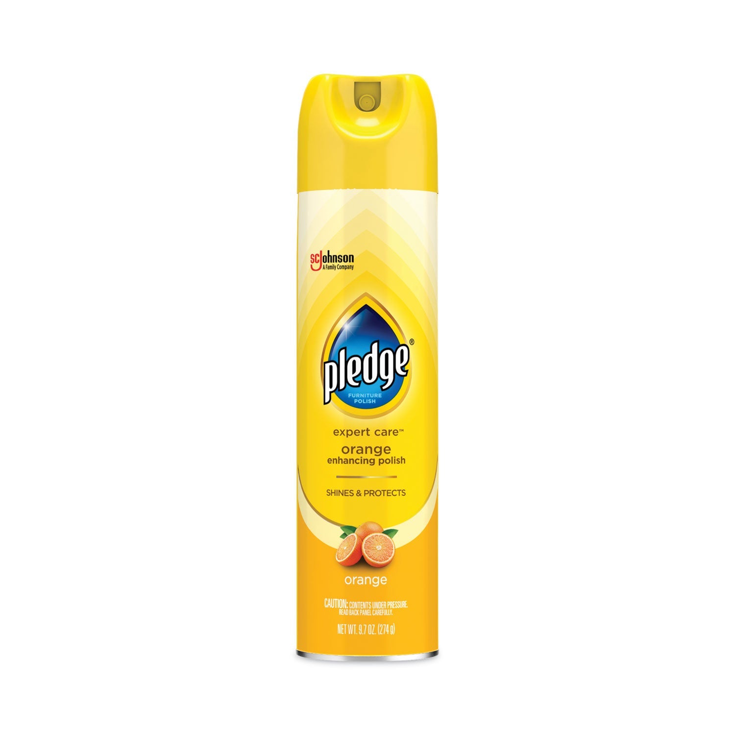 Pledge Furniture Polish, Orange Clean Scent, 9.7 oz Aerosol Spray