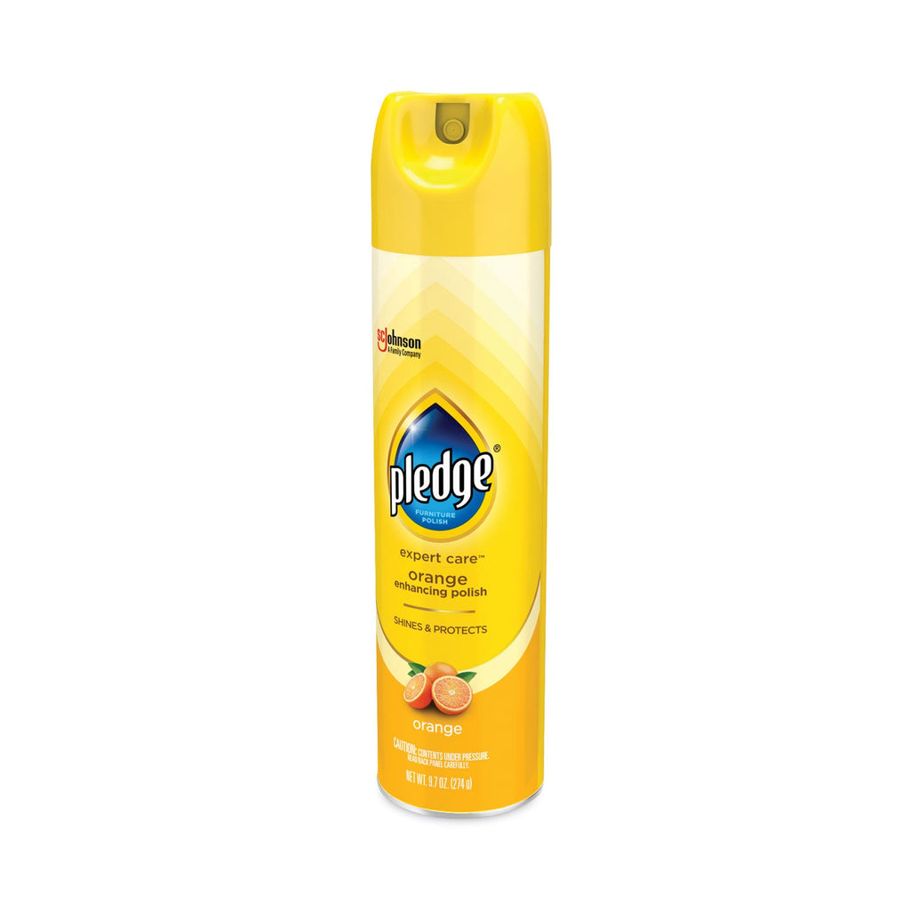Pledge Furniture Polish, Orange Clean Scent, 9.7 oz Aerosol Spray