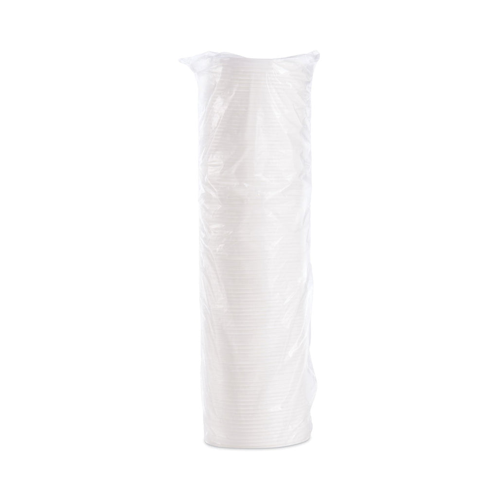 Dart Plastic Lids, Fits 8 oz to 10 oz Hot/Cold Foam Cups, Vented, White, 100/Pack, 10 Packs/Carton