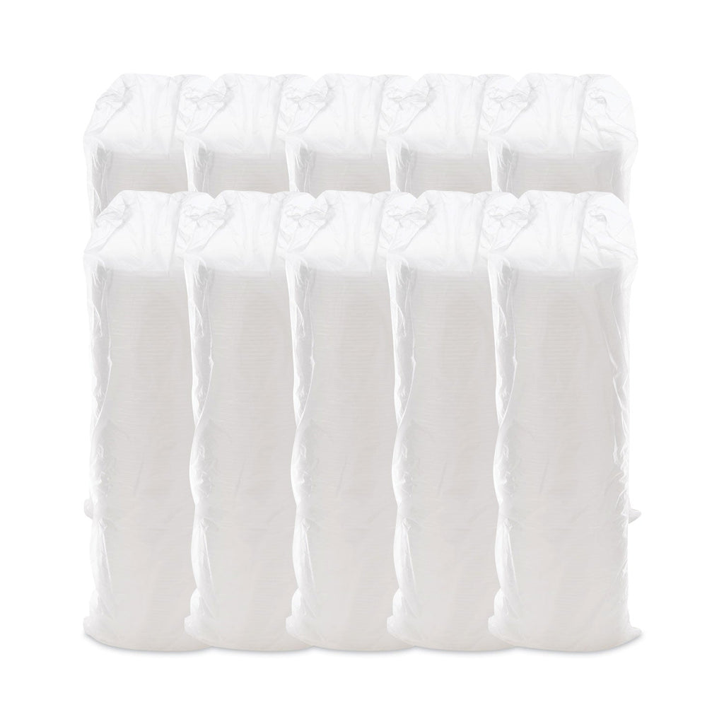 Dart Plastic Lids, Fits 12 oz to 24 oz Foam Cups, Vented, Translucent, 100/Pack, 10 Packs/Carton