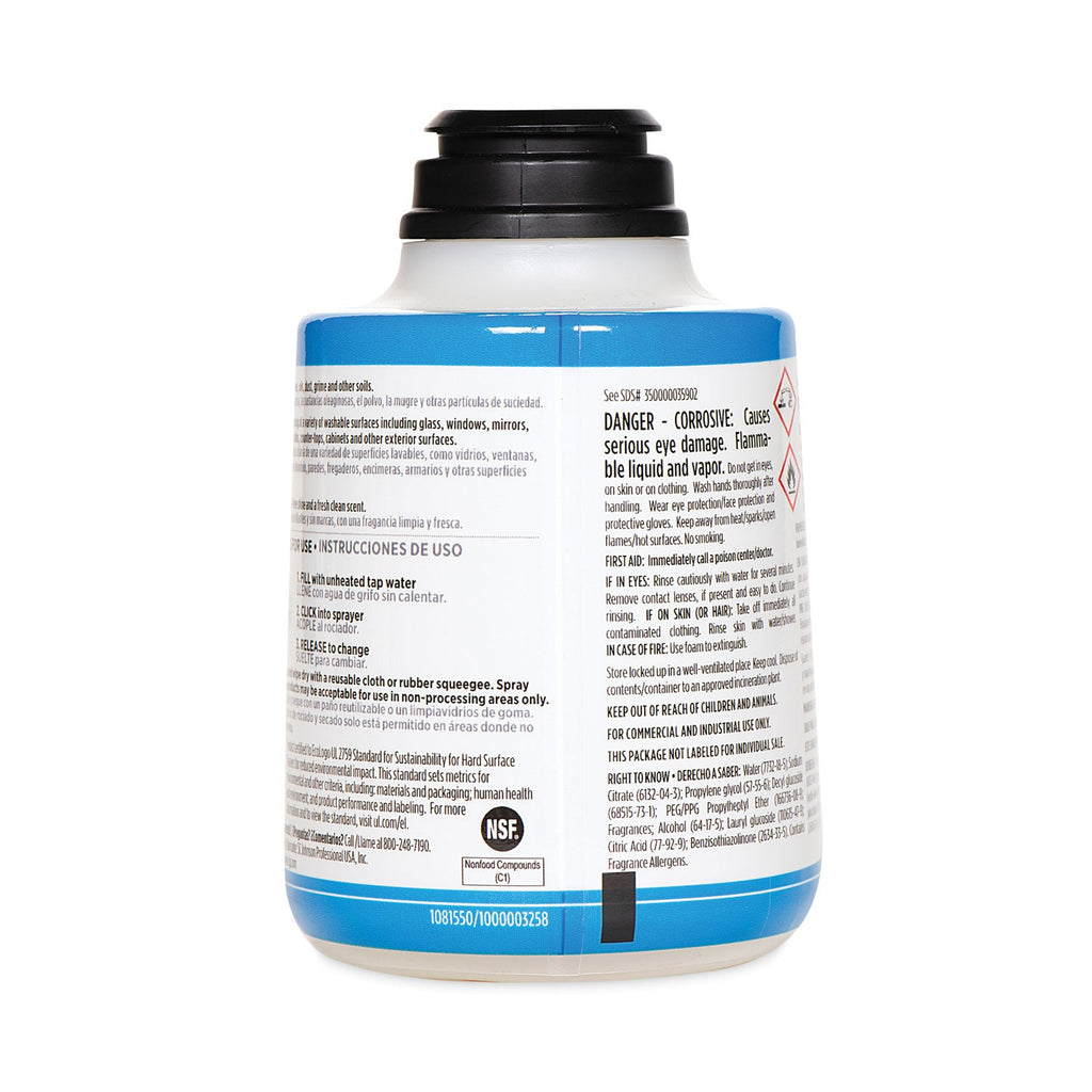 SC Johnson Professional TruShot 2.0 Glass and Multisurface Cleaner, Clean Fresh Scent, 10 oz Cartridge, 4/Carton