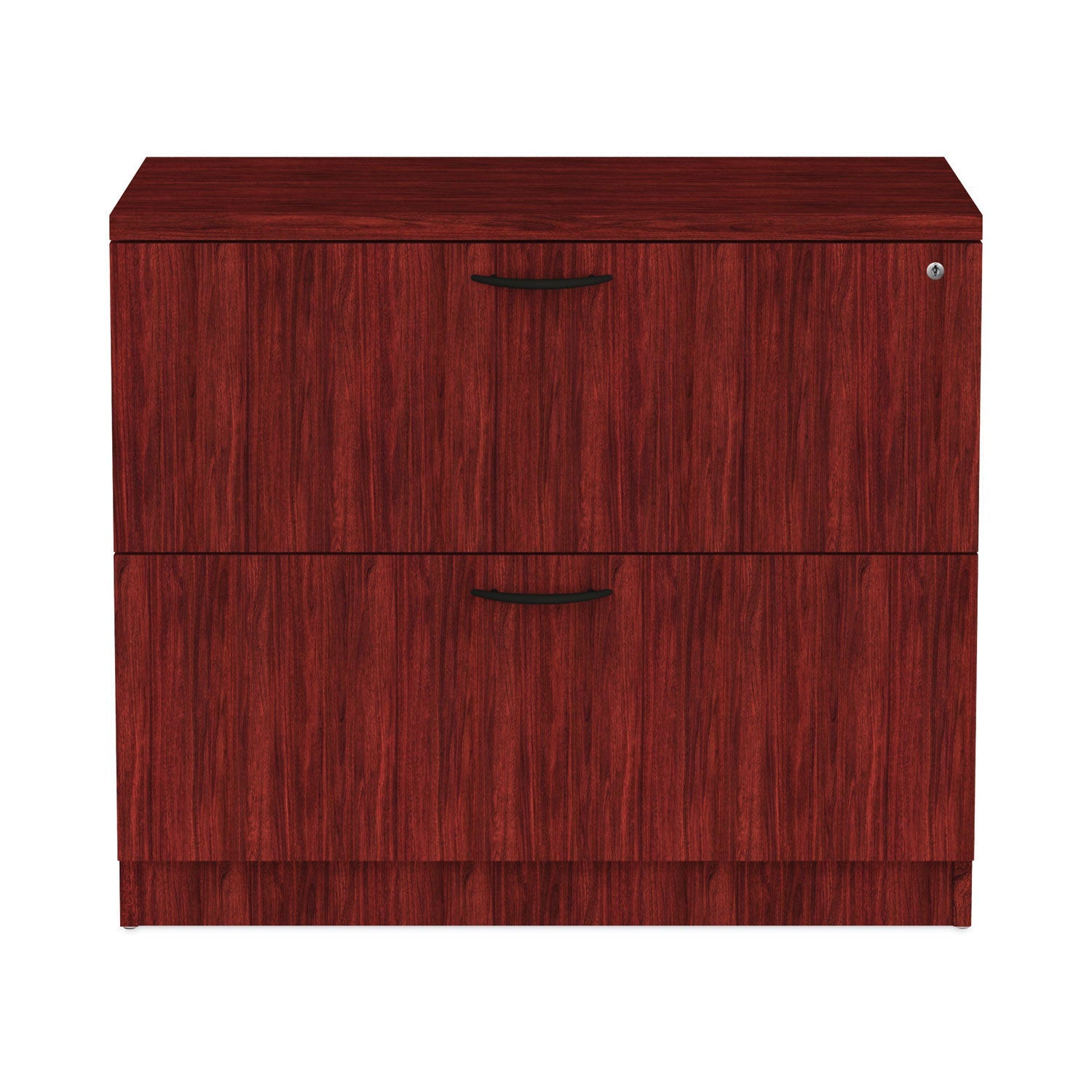 Alera Valencia Series Lateral File, 2 Legal/Letter-Size File Drawers, Mahogany, 34" x 22.75" x 29.5"