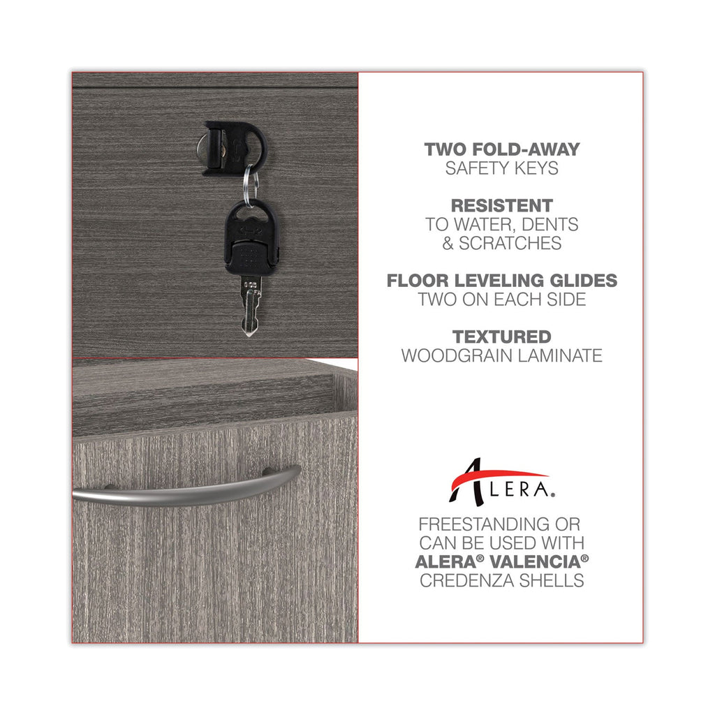 Alera Valencia Series Lateral File, 2 Legal/Letter-Size File Drawers, Gray, 34" x 22.75" x 29.5"