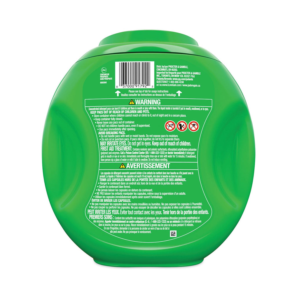 Gain Flings Detergent Pods, Original, 81 Pods/Tub, 4 Tubs/Carton