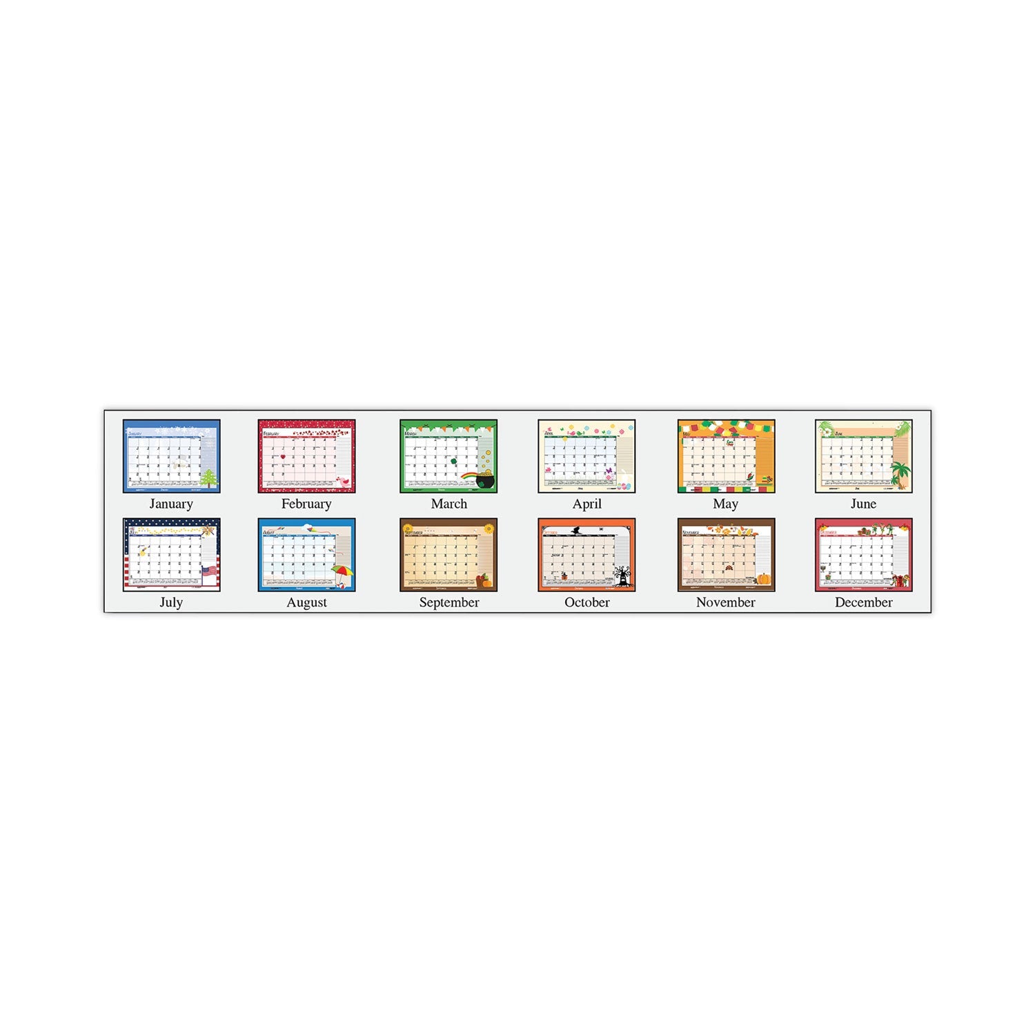 House of Doolittle Recycled Desk Pad Calendar, Earthscapes Seasonal Artwork, 22 x 17, Black Binding/Corners,12-Month (Jan to Dec): 2023
