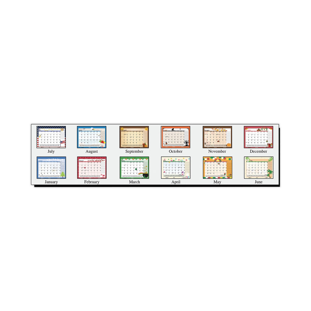 House of Doolittle Recycled Academic Year Desk Pad Calendar, Earthscapes Seasonal Artwork, 22 x 17, Black Binding, 12-Month (July-June): 2022-23