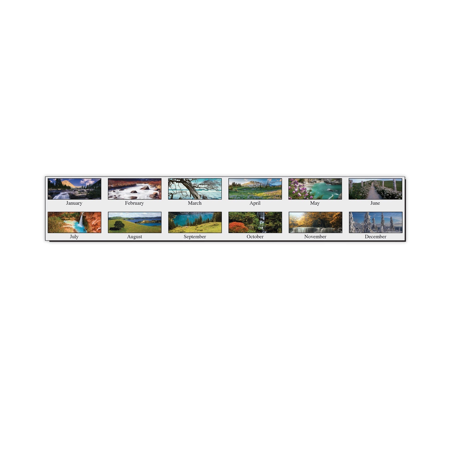 House of Doolittle Earthscapes Recycled 3-Month Vertical Wall Calendar, Scenic Photography, 8 x 17, White Sheets, 14-Month (Dec-Jan): 2022-2024