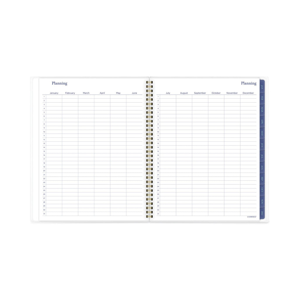 Cambridge Precious Weekly/Monthly Planner, Precious Floral Artwork, 11 x 8.5, Blue/Green/Pink Cover, 12-Month (Jan to Dec): 2023