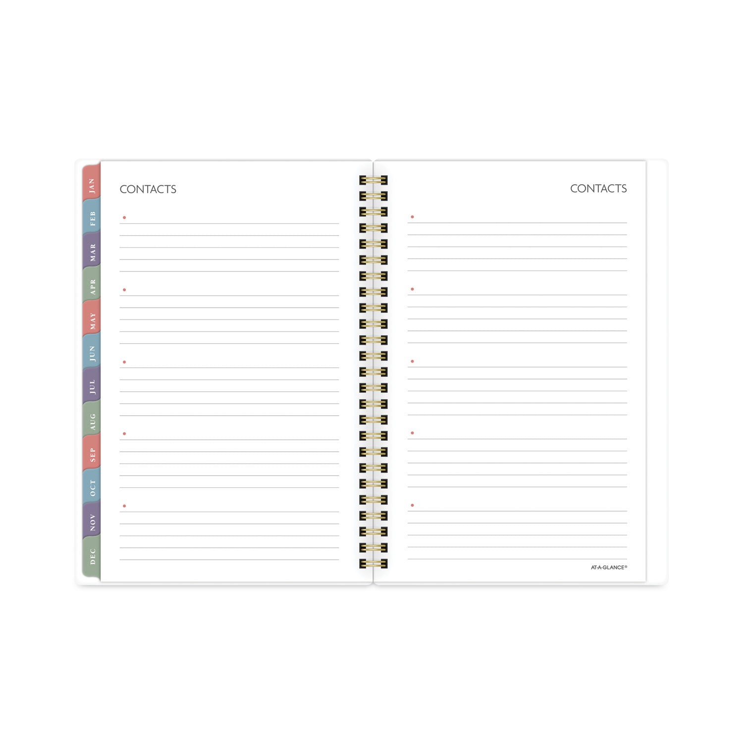 AT-A-GLANCE Badge Floral Weekly/Monthly Planner, Badge Floral Artwork, 8.5x5.5, Blue/Green/Pink Cover, 13-Month(Jan to Jan): 2023 to 2024