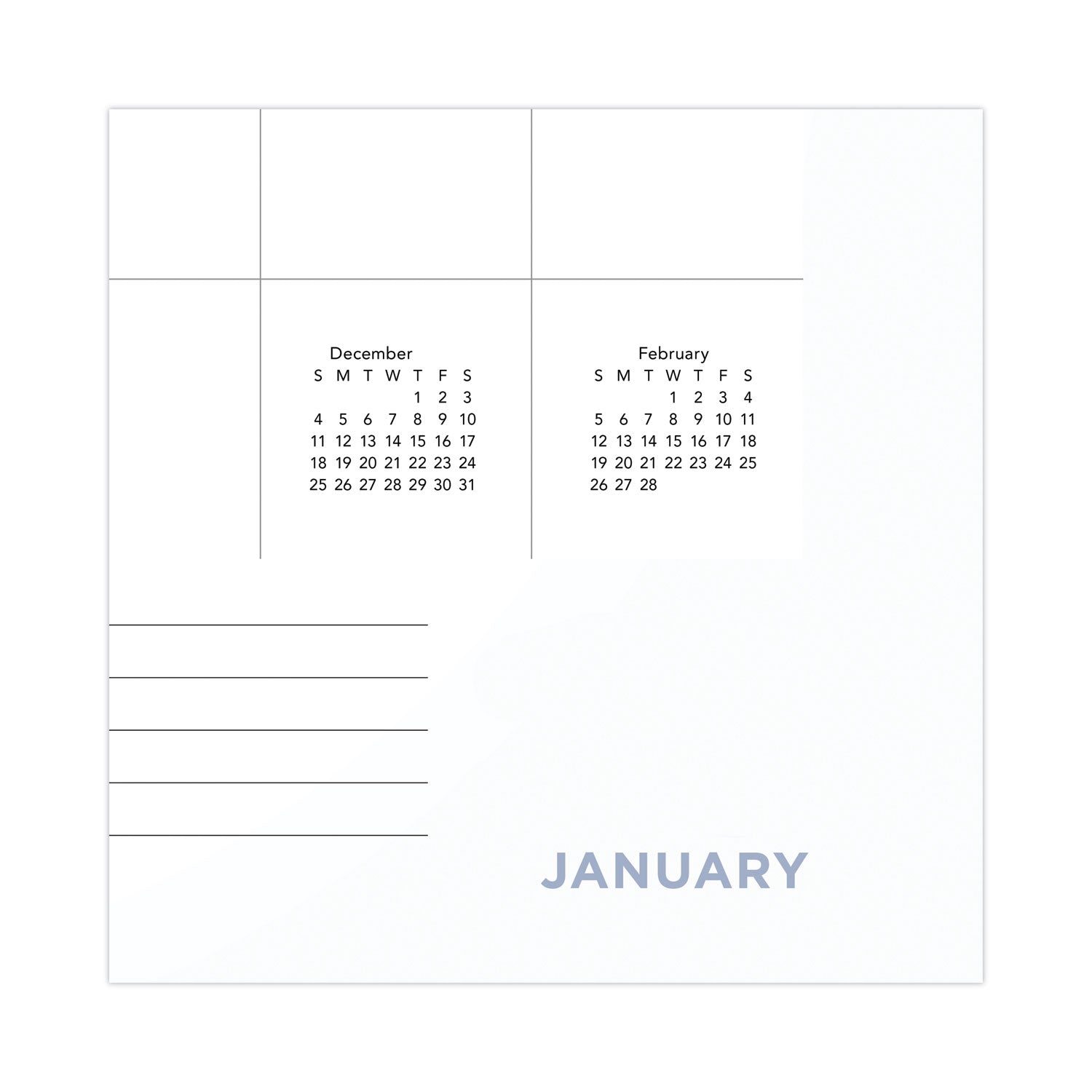 AT-A-GLANCE Modern Core Wall Calendar, Modern Artwork, 15 x 12, White/Black Sheets, 12-Month (Jan to Dec): 2023