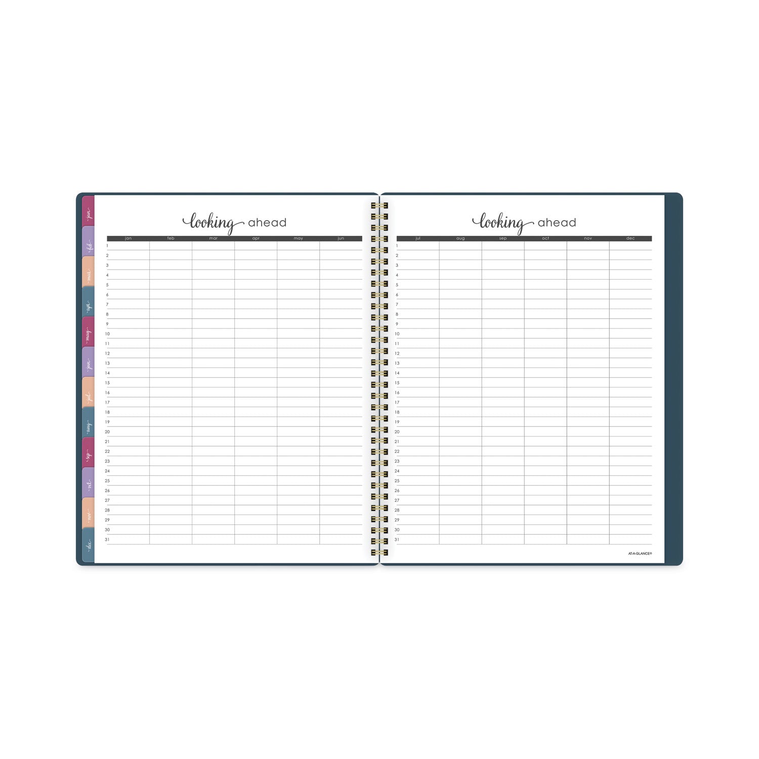AT-A-GLANCE Harmony Weekly/Monthly Poly Planner, 11 x 8.5, Teal Cover, 13-Month (Jan to Jan): 2023 to 2024