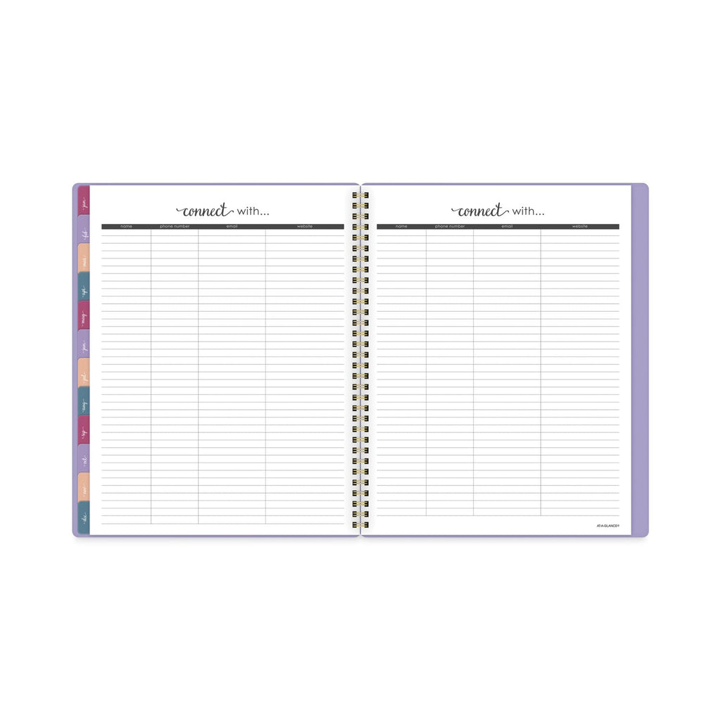 AT-A-GLANCE Harmony Weekly/Monthly Poly Planner, 11 x 8.5, Lilac Cover, 13-Month (Jan to Jan): 2023 to 2024