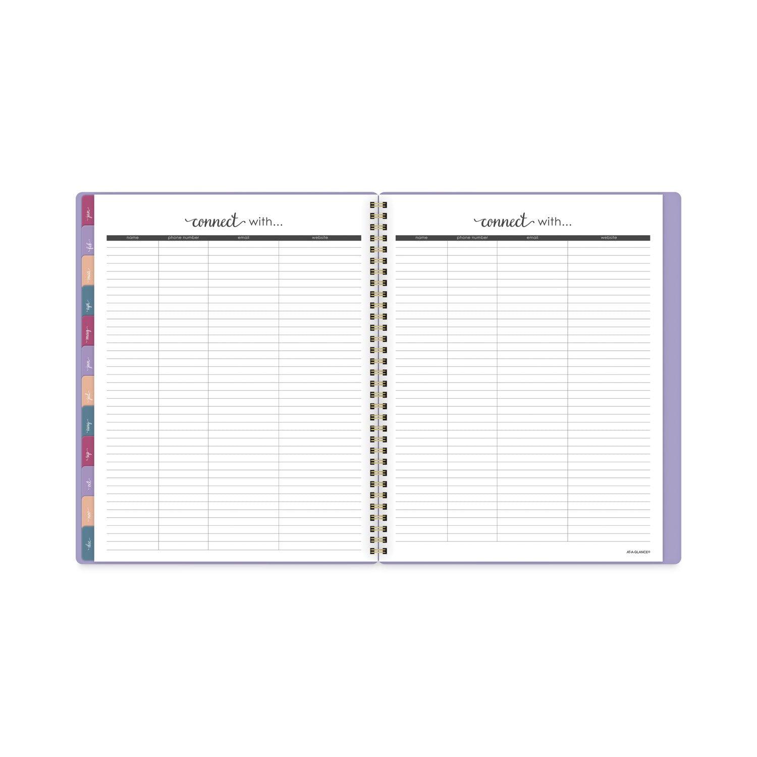 AT-A-GLANCE Harmony Weekly/Monthly Poly Planner, 11 x 8.5, Lilac Cover, 13-Month (Jan to Jan): 2023 to 2024