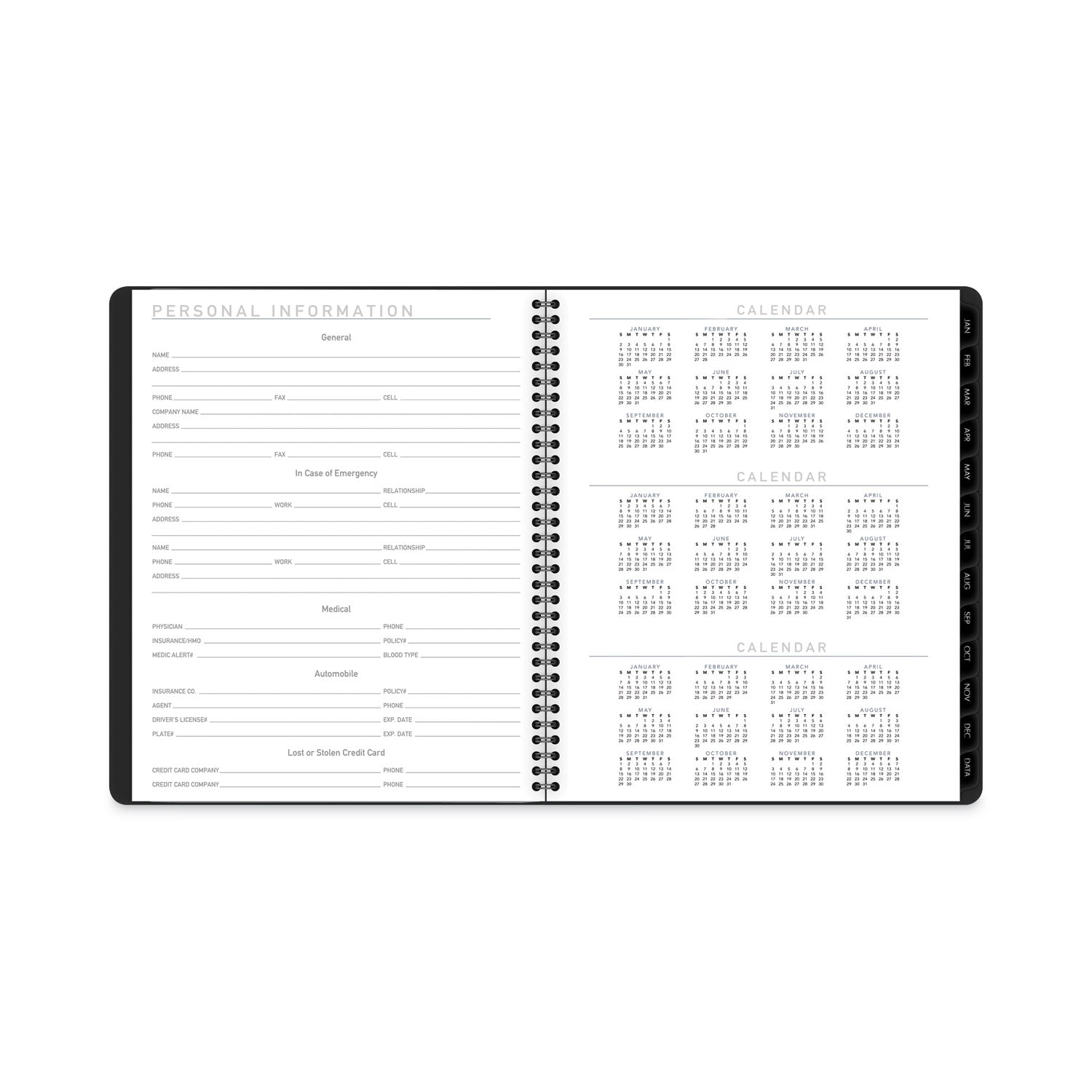 AT-A-GLANCE Contemporary Lite Monthly Planner, Contemporary Lite Artwork, 11 x 9, Black Cover, 12-Month (Jan to Dec): 2023