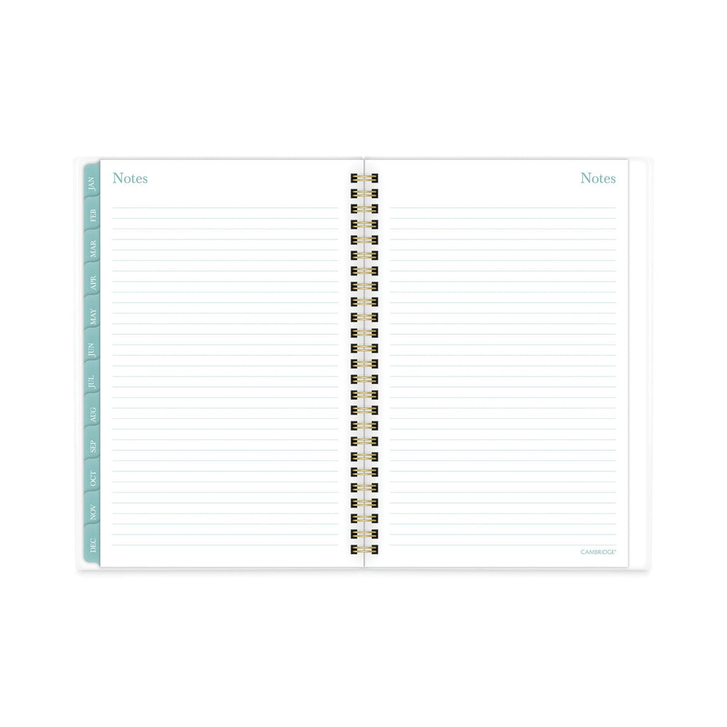 Cambridge Bali Weekly/Monthly Planner, Bali Leaf Artwork, 8.5 x 5.5, Green/White Cover, 12-Month (Jan to Dec): 2023