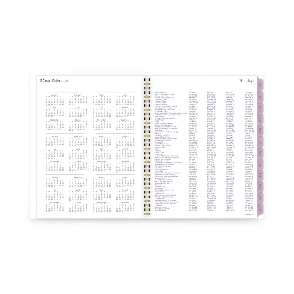Cambridge Summer Garden Weekly/Monthly Planner, Summer Garden Artwork, 11.8.5 x 5, Blue/Green/Purple Cover, 12-Month (Jan to Dec): 2024
