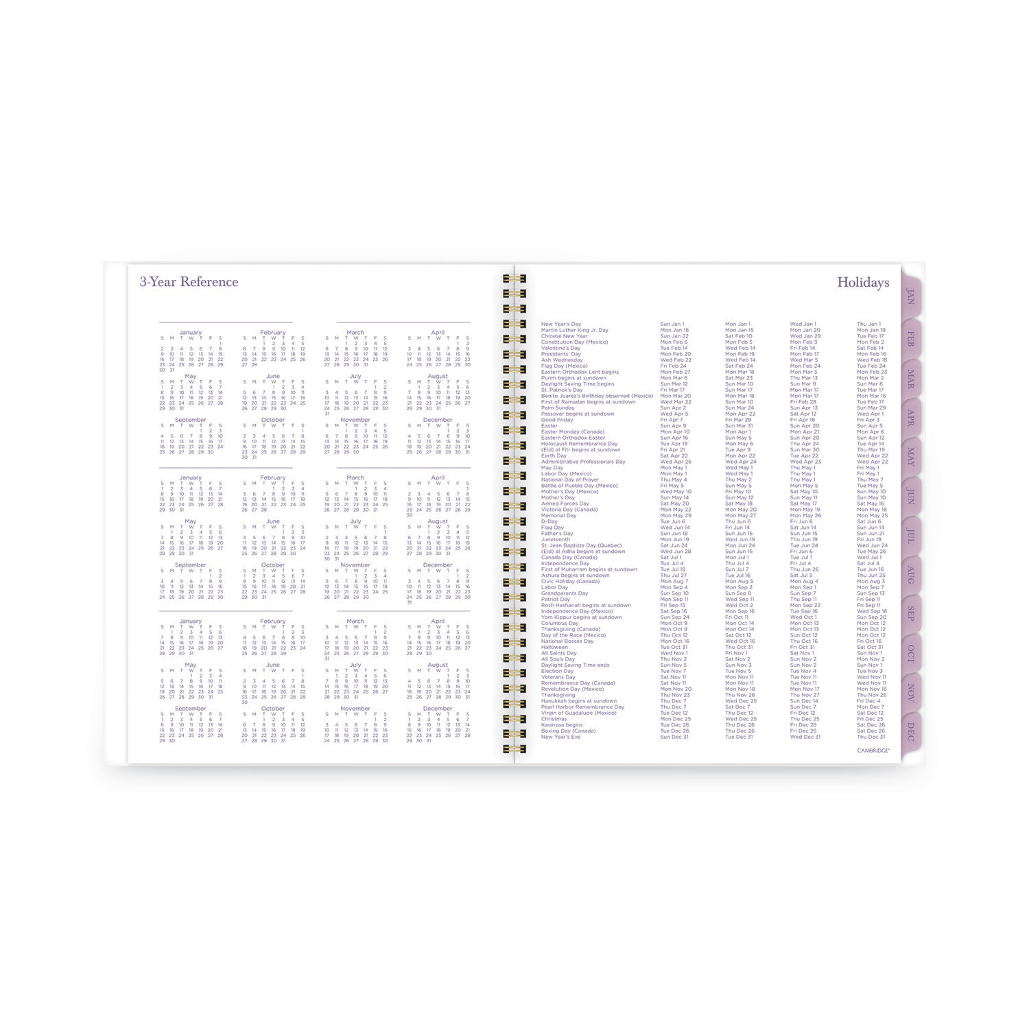 Cambridge Summer Garden Weekly/Monthly Planner, Summer Garden Artwork, 11.8.5 x 5, Blue/Green/Purple Cover, 12-Month (Jan to Dec): 2024