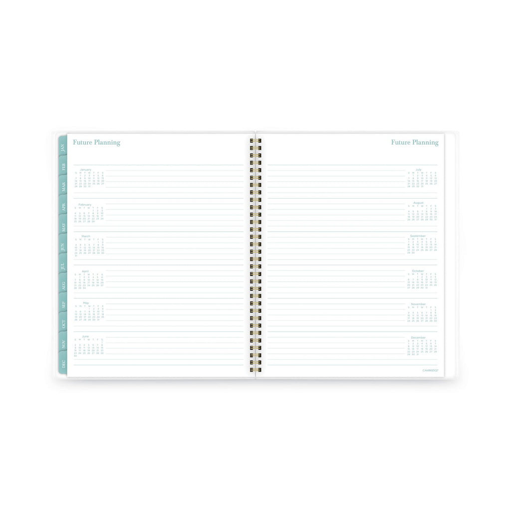 Cambridge Bali Weekly/Monthly Planner, Bali Leaf Artwork, 11 x 8.5, Green/White Cover, 12-Month (Jan to Dec): 2023