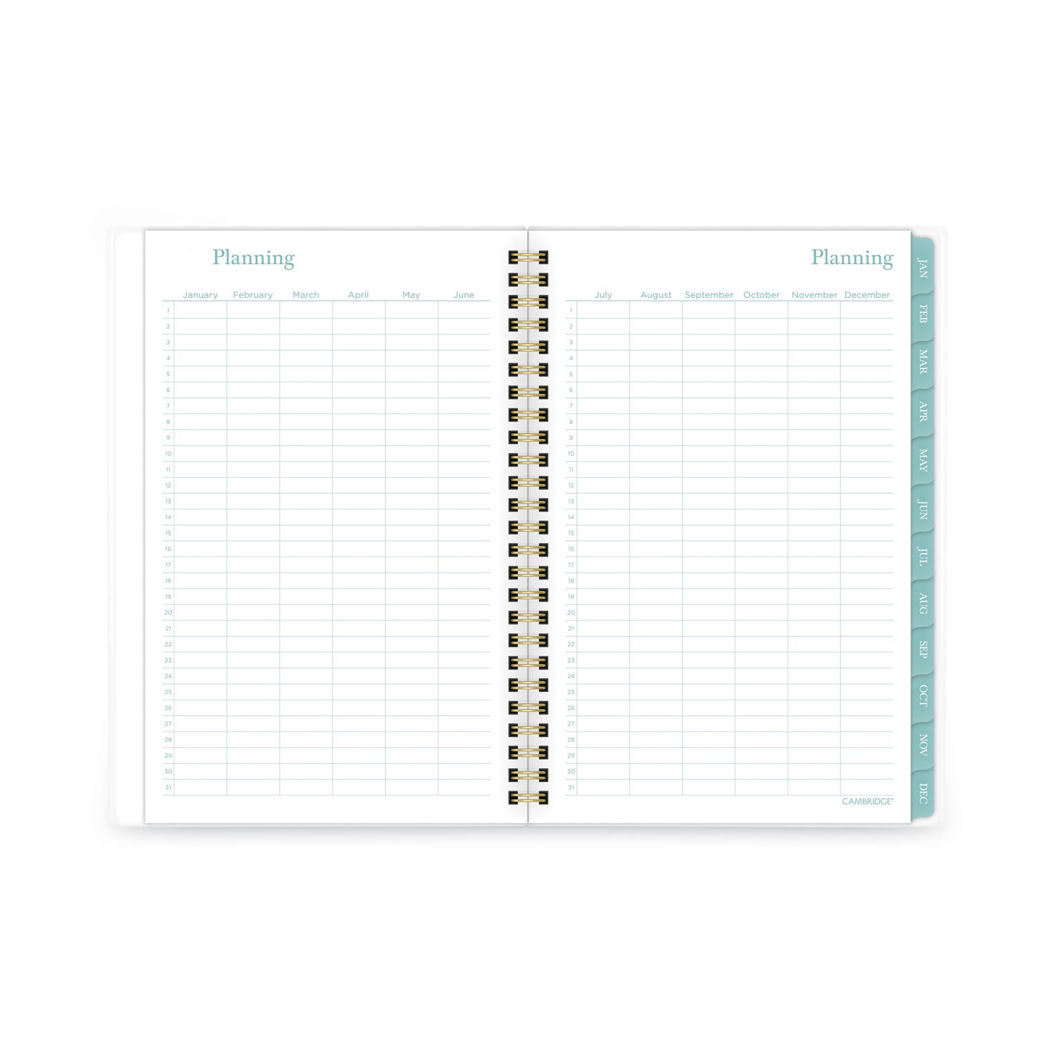 Cambridge Bali Weekly/Monthly Planner, Bali Leaf Artwork, 8.5 x 5.5, Green/White Cover, 12-Month (Jan to Dec): 2023