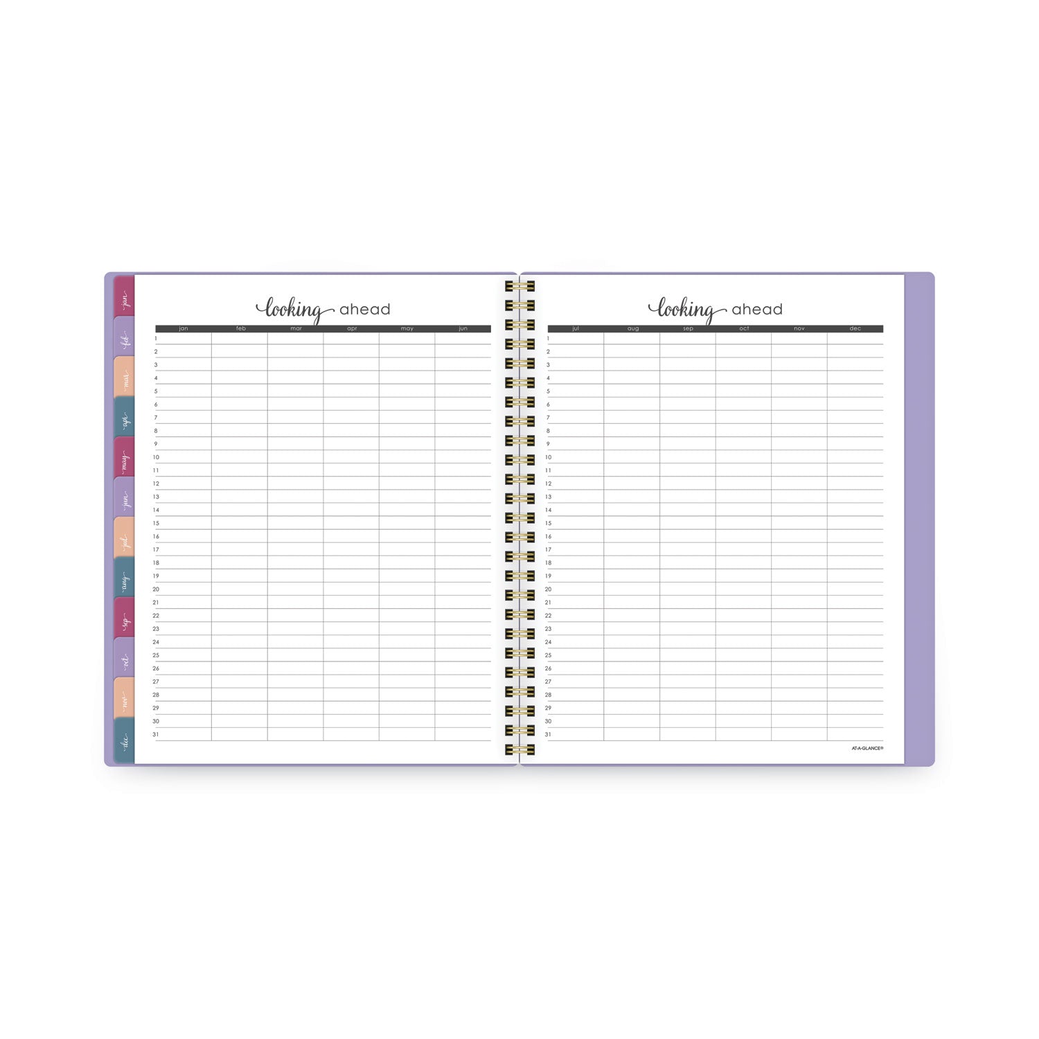 AT-A-GLANCE Harmony Weekly/Monthly Poly Planner, 8.75 x 7, Lilac Cover, 13-Month (Jan to Jan): 2023 to 2024
