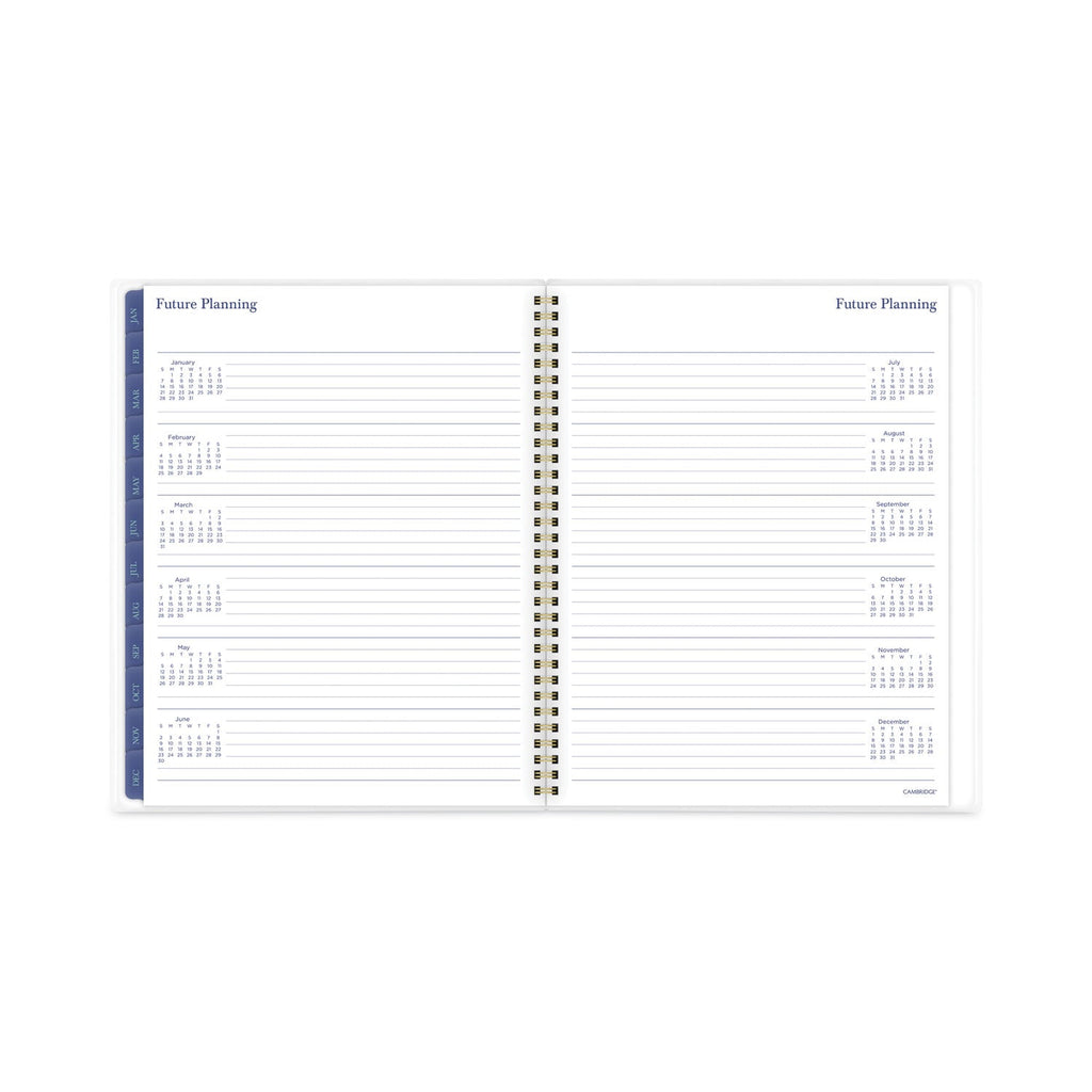 Cambridge Precious Weekly/Monthly Planner, Precious Floral Artwork, 11 x 8.5, Blue/Green/Pink Cover, 12-Month (Jan to Dec): 2023