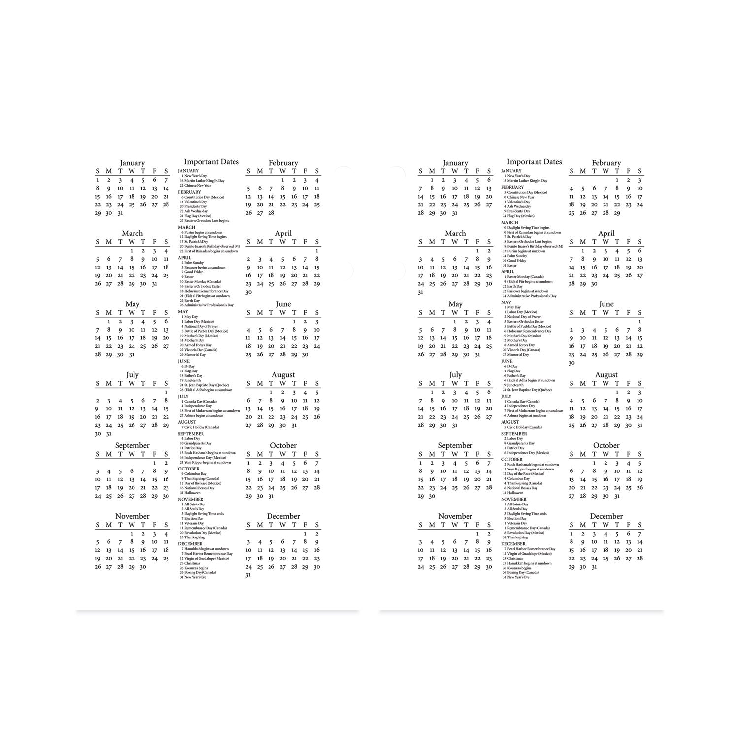 AT-A-GLANCE Photographic Desk Calendar Refill, Nature Photography, 3.5 x 6, White/Multicolor Sheets, 2023