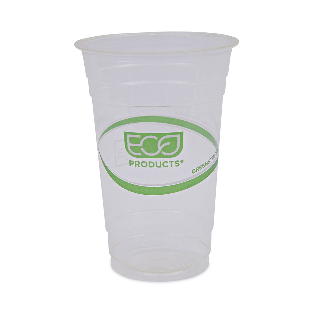 Eco-Products GreenStripe Renewable and Compostable Cold Cups, 20 oz, Clear, 50/Pack, 20 Packs/Carton