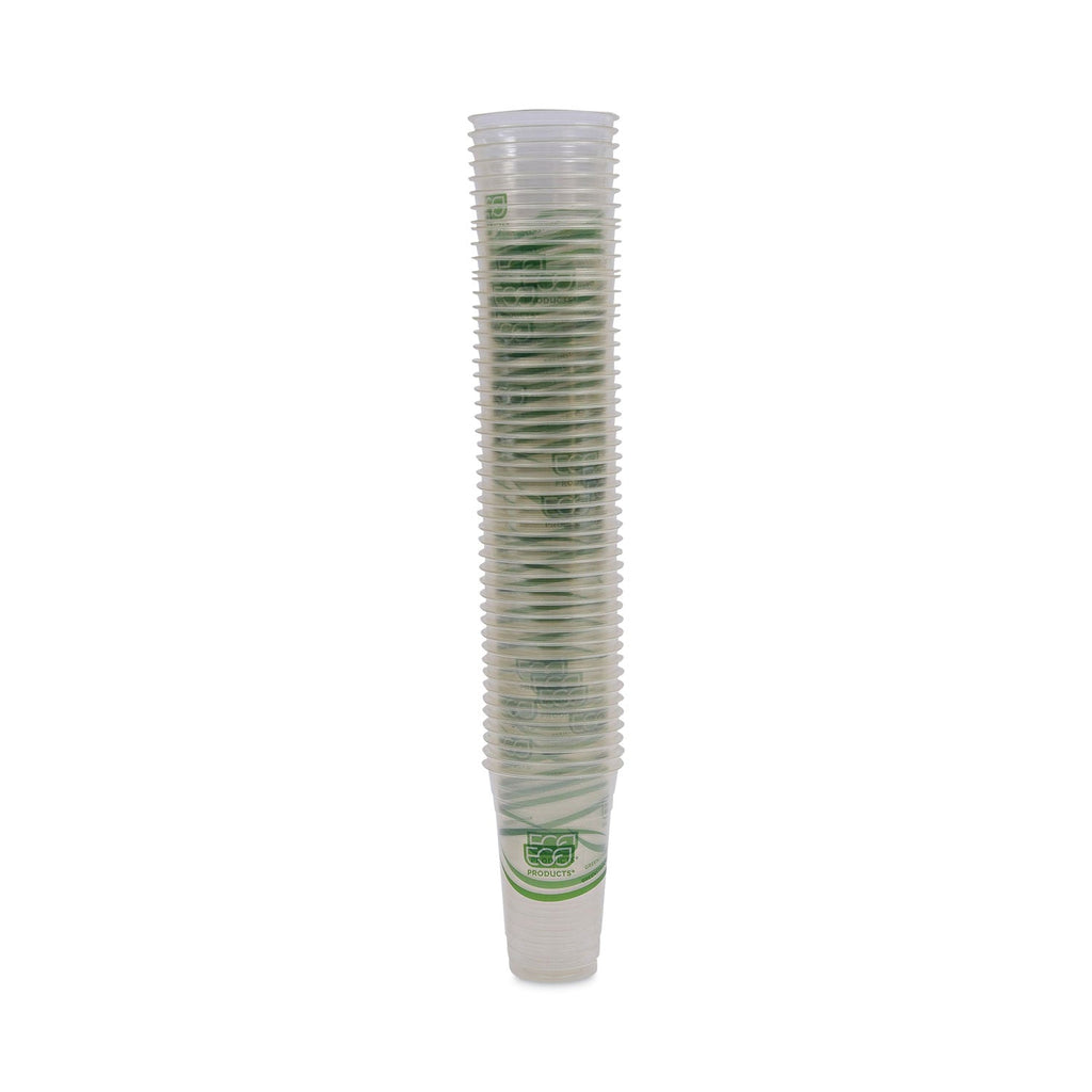 Eco-Products GreenStripe Renewable and Compostable Cold Cups, 20 oz, Clear, 50/Pack, 20 Packs/Carton