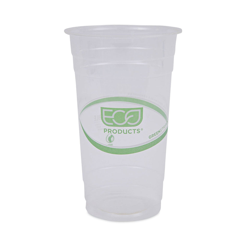 Eco-Products GreenStripe Renewable and Compostable PLA Cold Cups, 24 oz, 50/Pack, 20 Packs/Carton