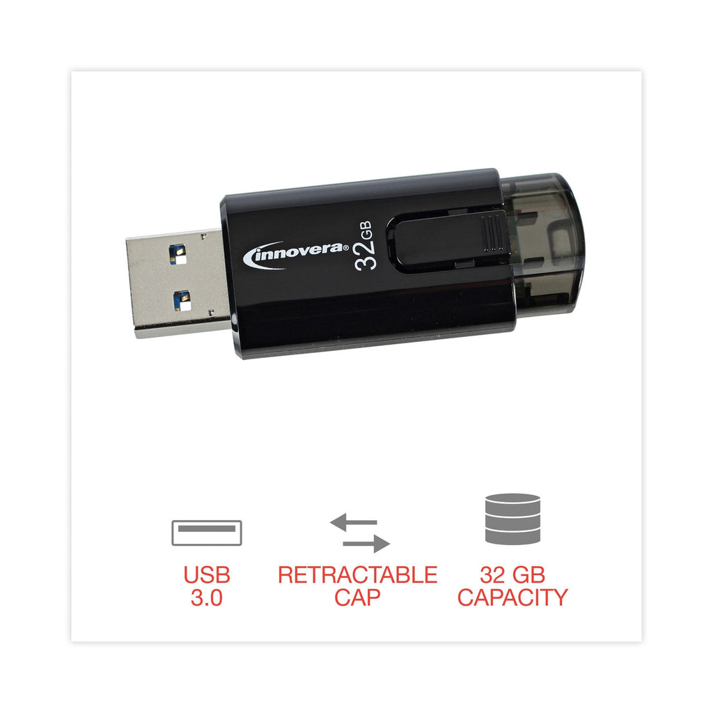 Innovera USB 3.0 Flash Drive, 32 GB, 3/Pack