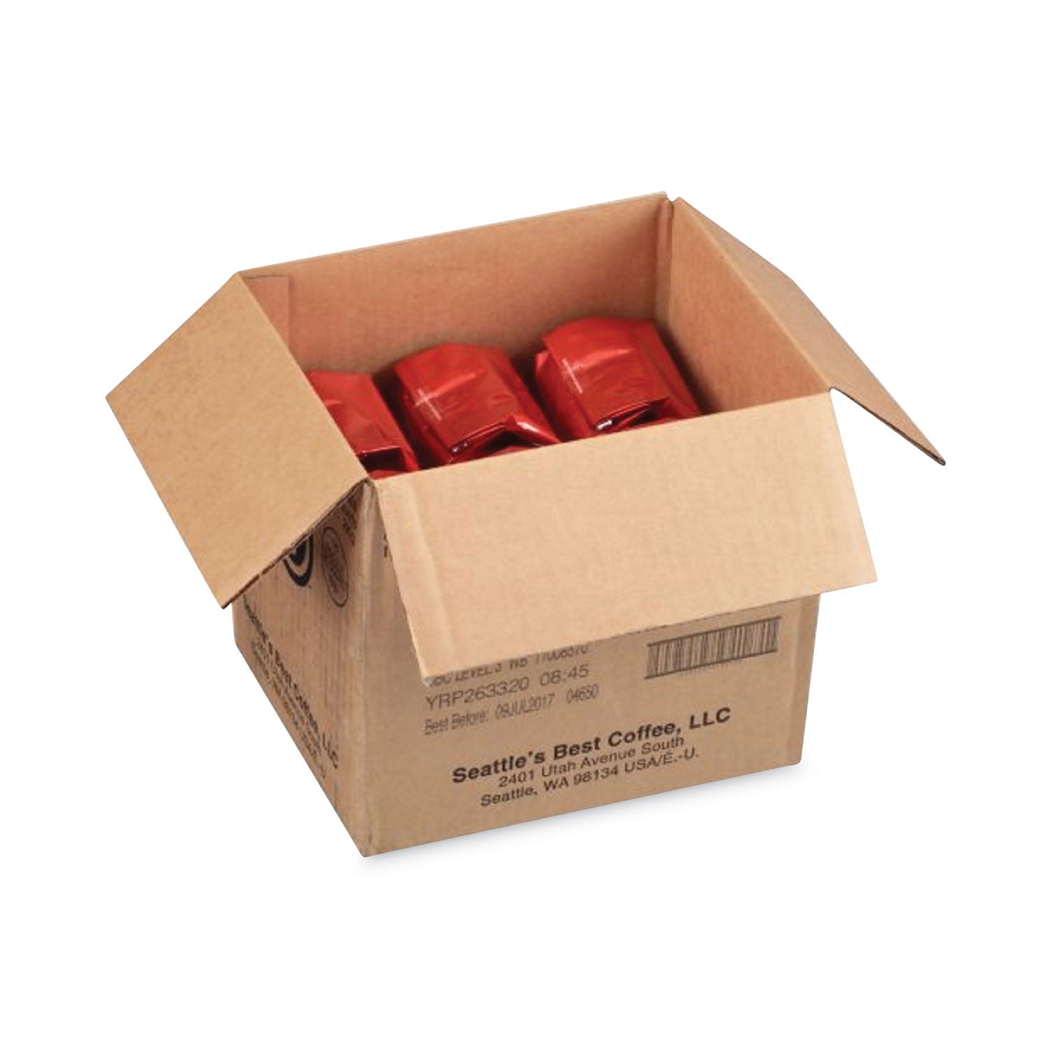 Seattle's Best Port Side Blend Whole Bean Coffee, Medium Roast, 12 oz Bag, 6/Carton