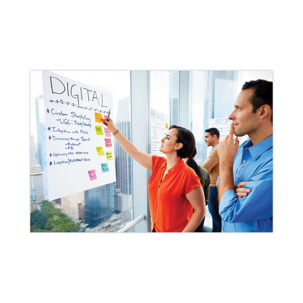 Post-it Vertical-Orientation Self-Stick Easel Pads, Green Headband, Unruled, 25 x 30, White, 30 Sheets, 2/Carton
