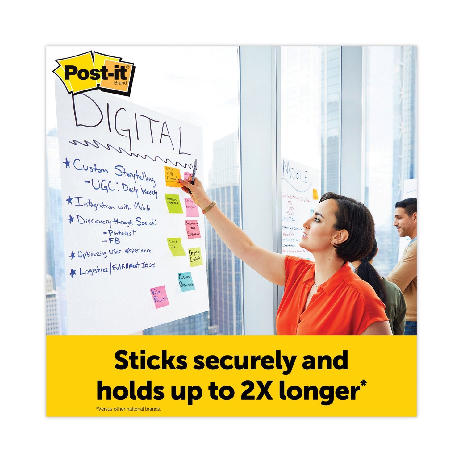 Post-it Vertical-Orientation Self-Stick Easel Pad Value Pack, Unruled, 25 x 30, White, 30 Sheets, 4/Carton