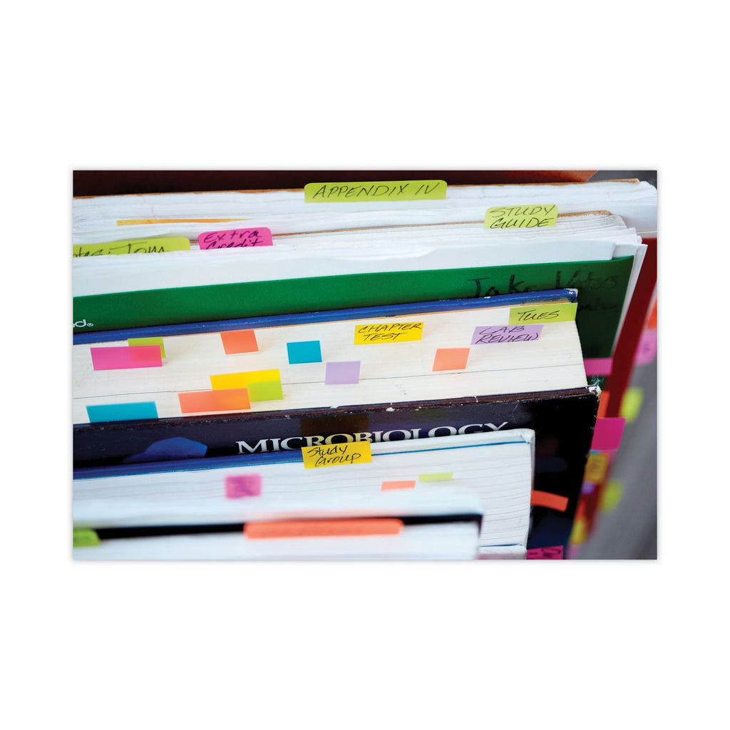 Post-it Standard Page Flags in Dispenser, Bright Blue, 100 Flags/Dispenser