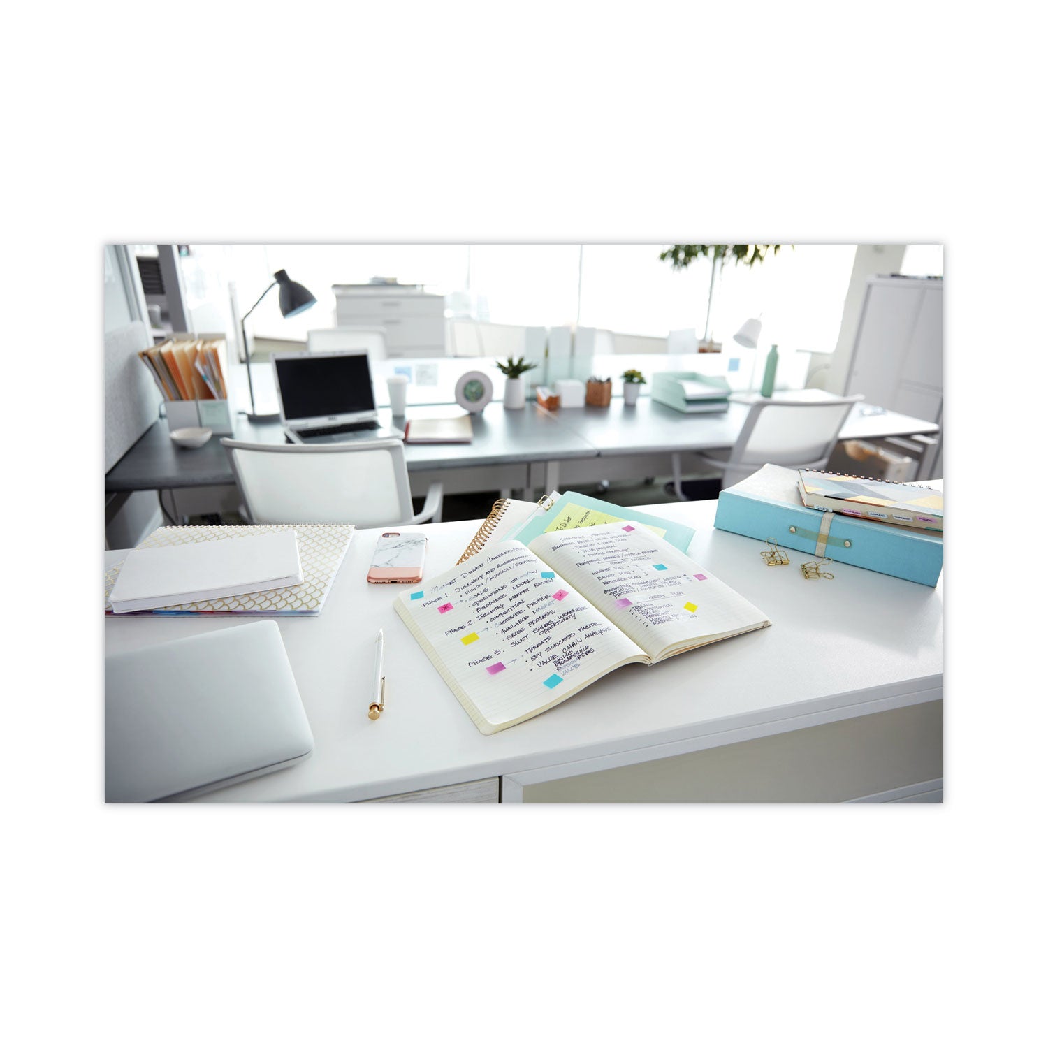 Post-it Standard Page Flags in Dispenser, Bright Pink, 100 Flags/Dispenser
