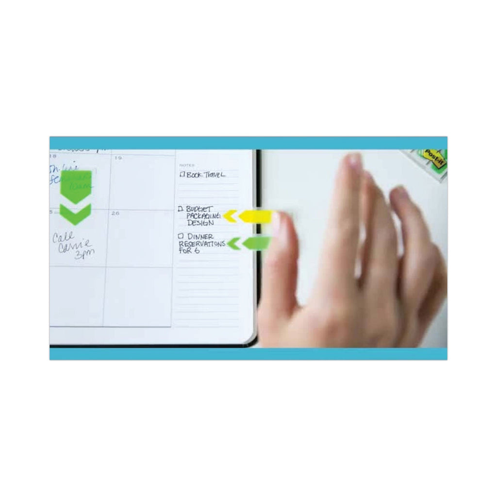 Post-it Standard Page Flags in Dispenser, Bright Pink, 100 Flags/Dispenser