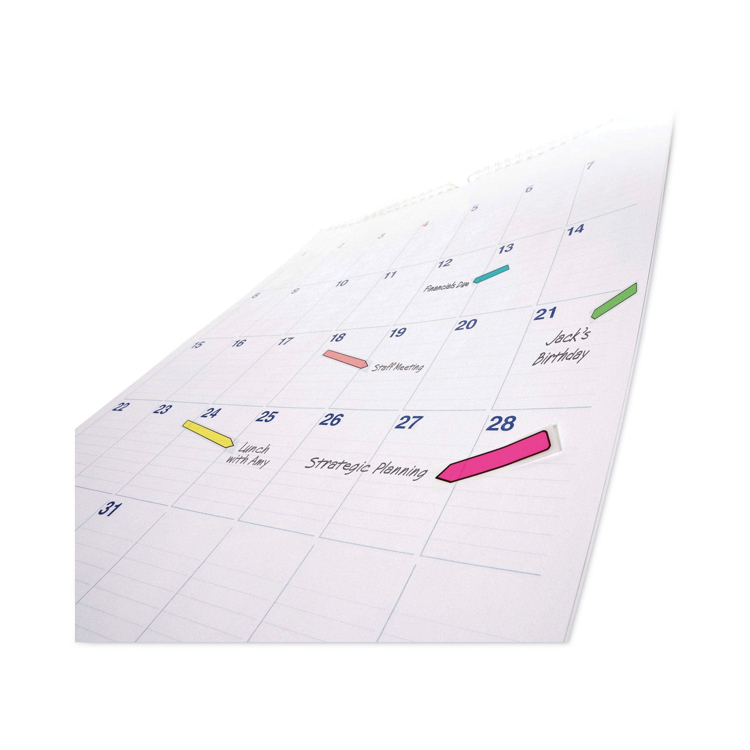 Post-it Arrow 0.5" Page Flags, Five Assorted Bright Colors, 20/Color, 100/Pack