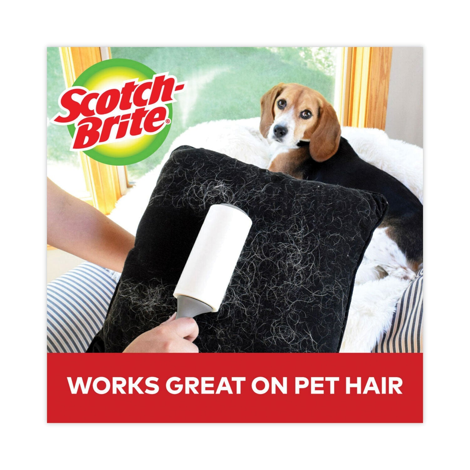 Scotch-Brite Lint Roller, Heavy-Duty Handle, 60 Sheets/Roller