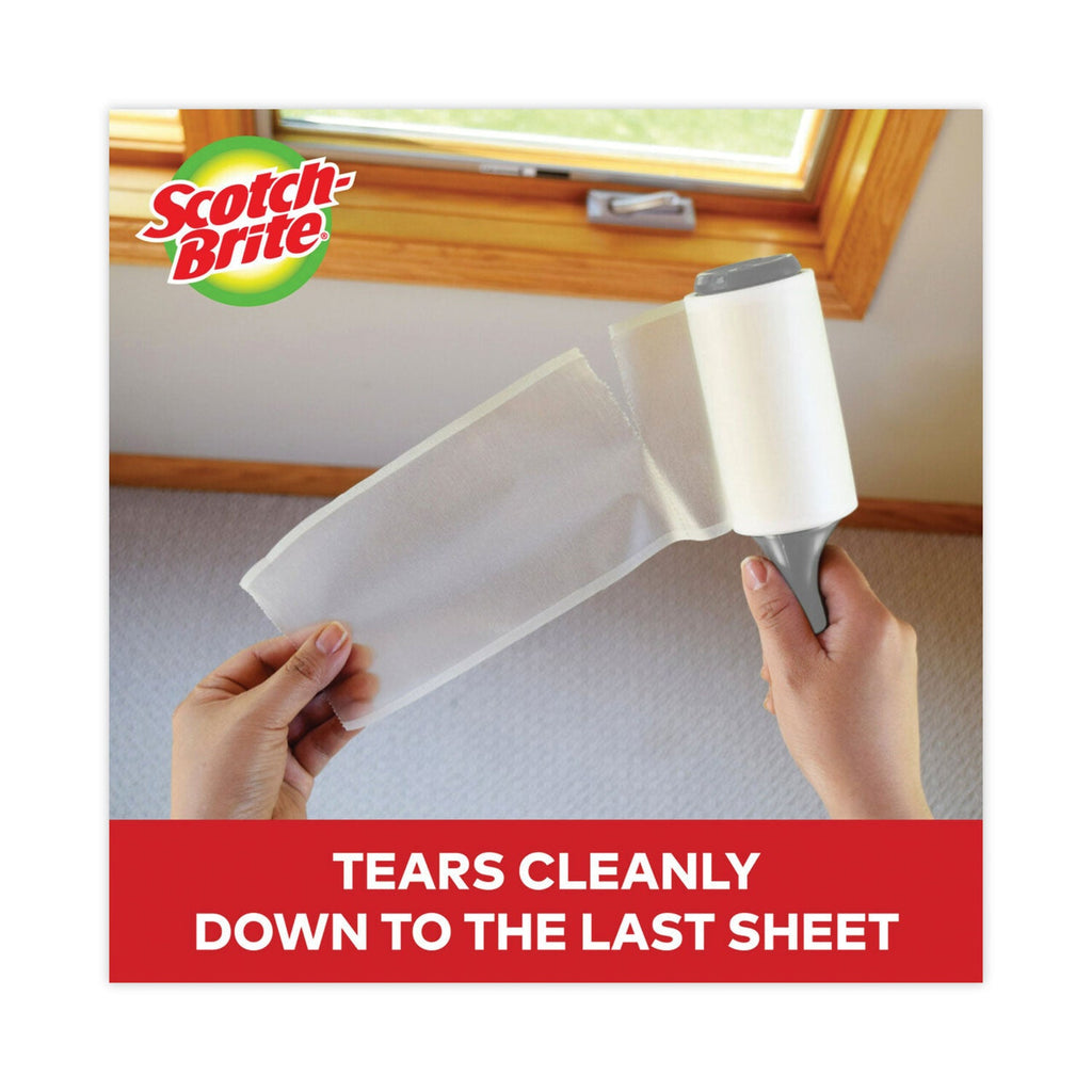 Scotch-Brite Lint Roller, Heavy-Duty Handle, 60 Sheets/Roller
