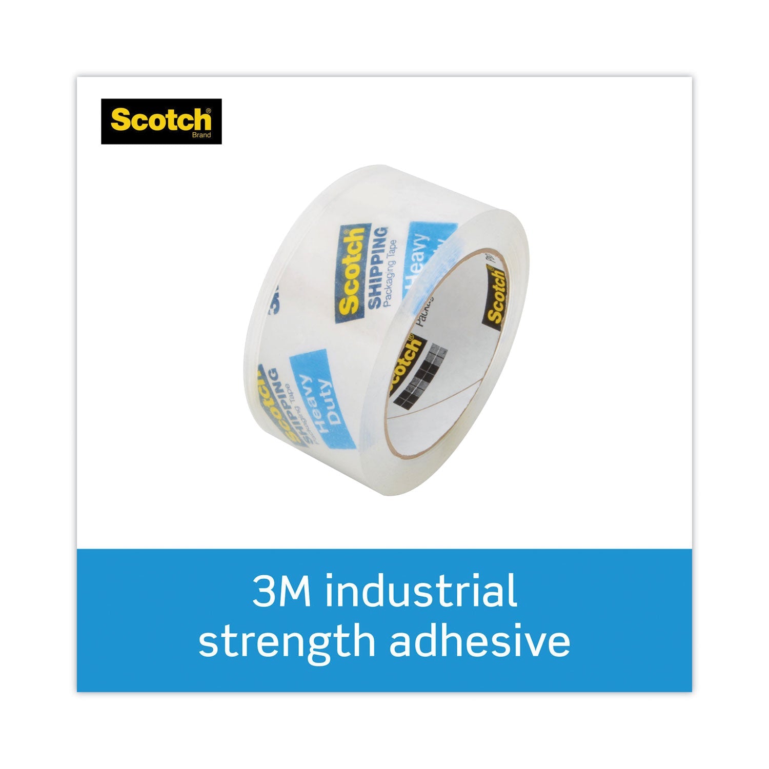 Scotch 3850 Heavy-Duty Packaging Tape, 3" Core, 1.88" x 54.6 yds, Clear