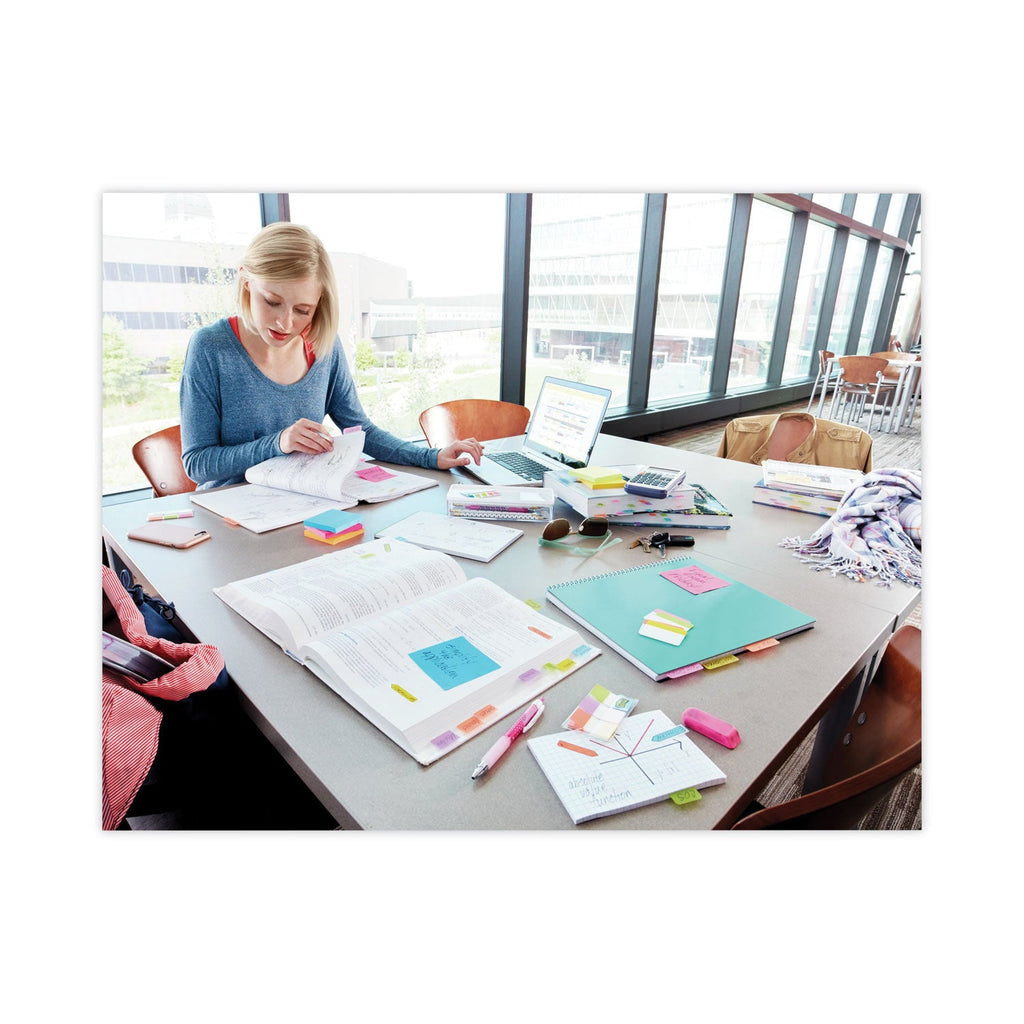 Post-it Small Page Flags in Dispensers, 0.5 x 1.75, Assorted Primary, 35/Color, 4 Dispensers/Pack