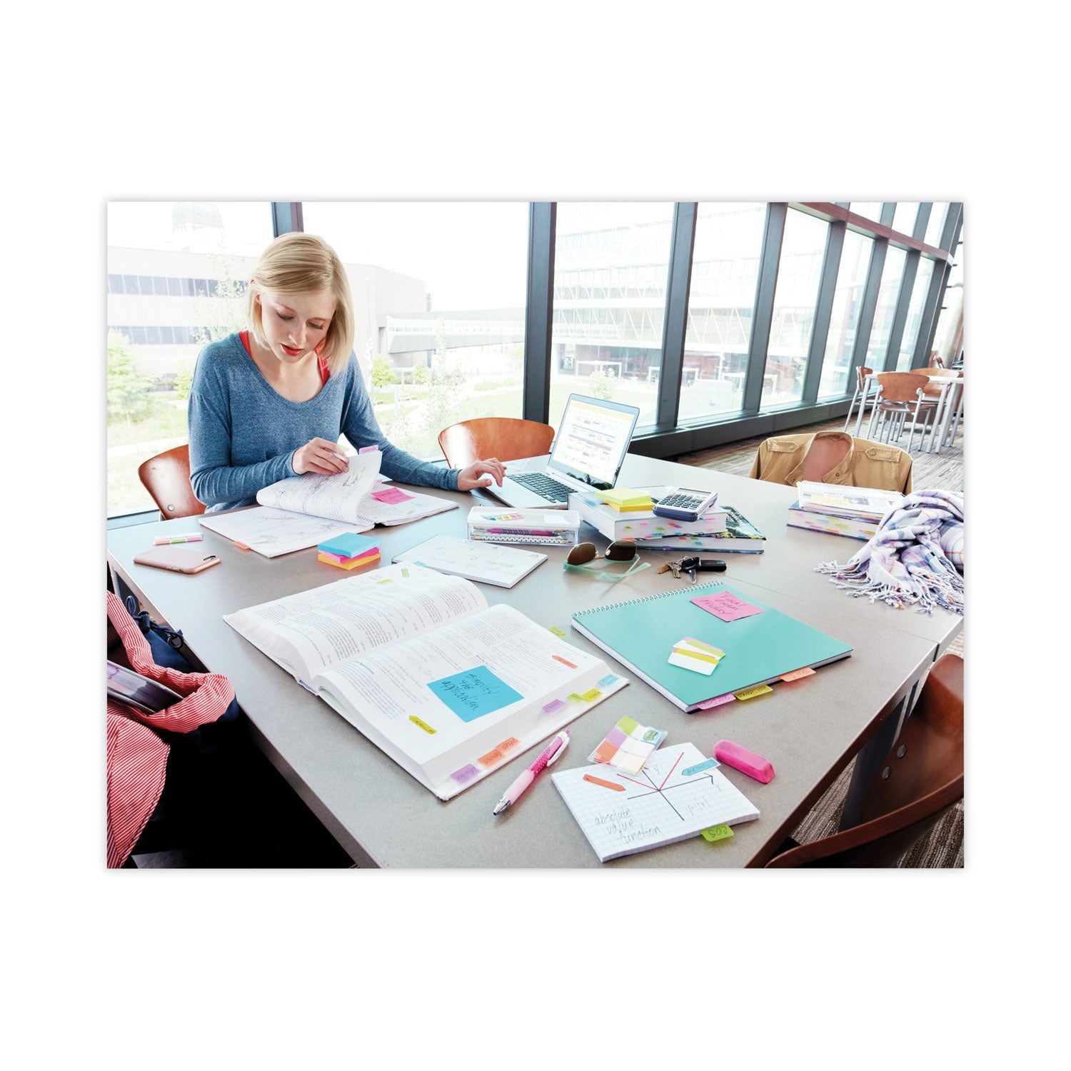 Post-it Small Page Flags in Dispensers, 0.5 x 1.75, Assorted Primary, 35/Color, 4 Dispensers/Pack
