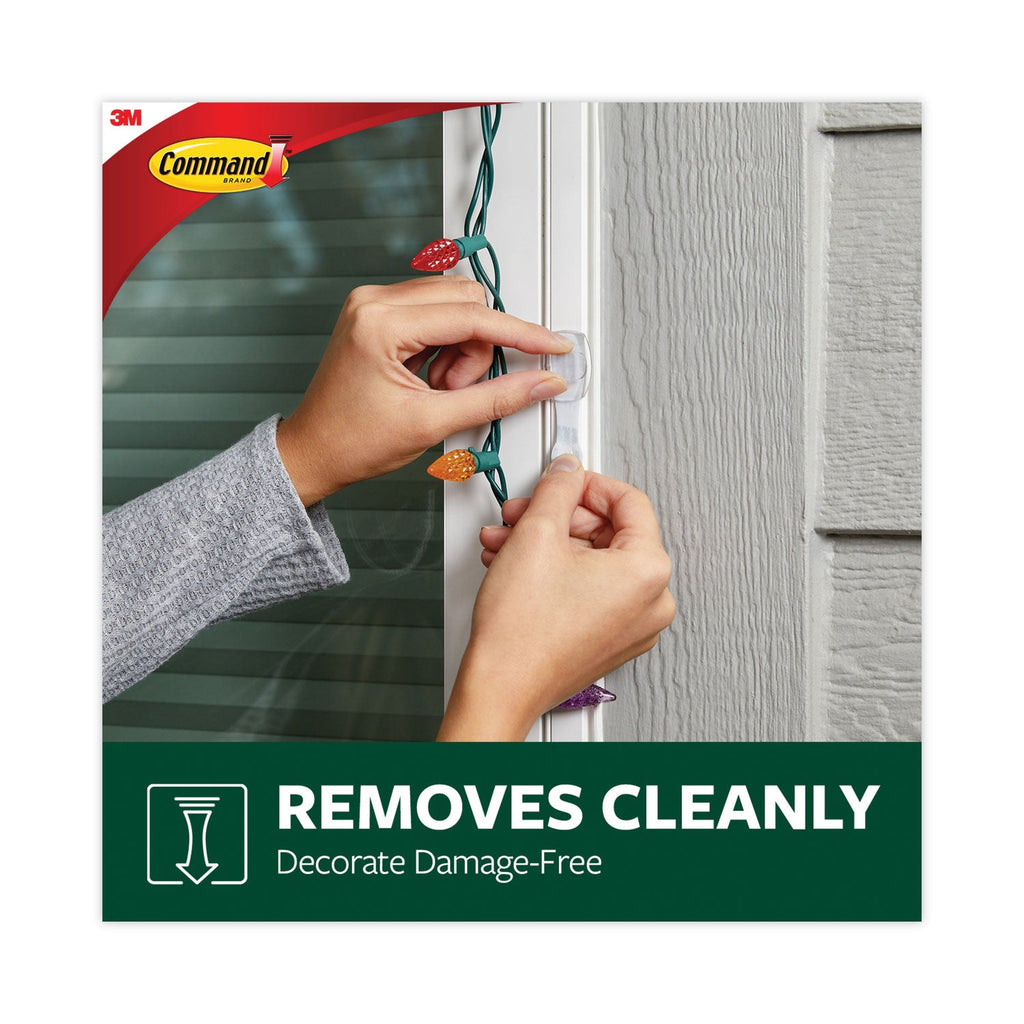 Command All Weather Hooks and Strips, Plastic, Small, 16 Clips and 20 Strips/Pack