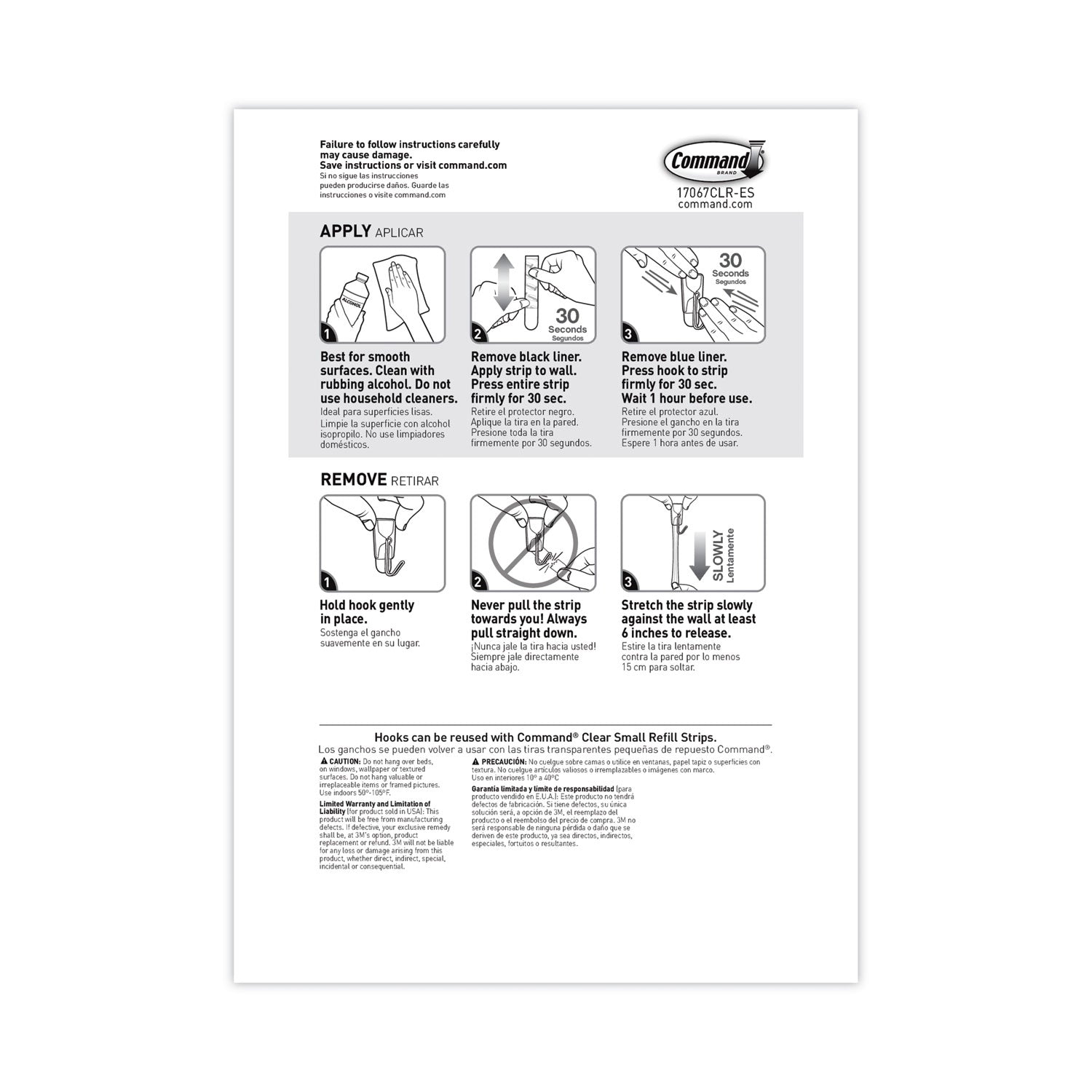 Command Clear Hooks and Strips, Plastic/Wire, Small, 9 Hooks with 12 Adhesive Strips per Pack