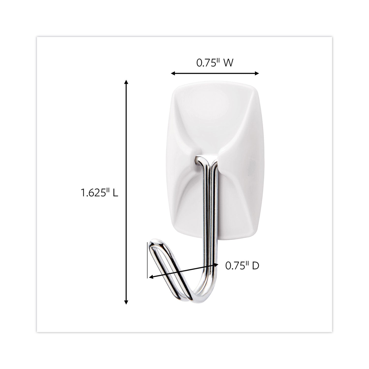Command General Purpose Wire Hooks Multi-Pack, Small, 0.5 lb Cap, White, 9 Hooks and 12 Strips/Pack