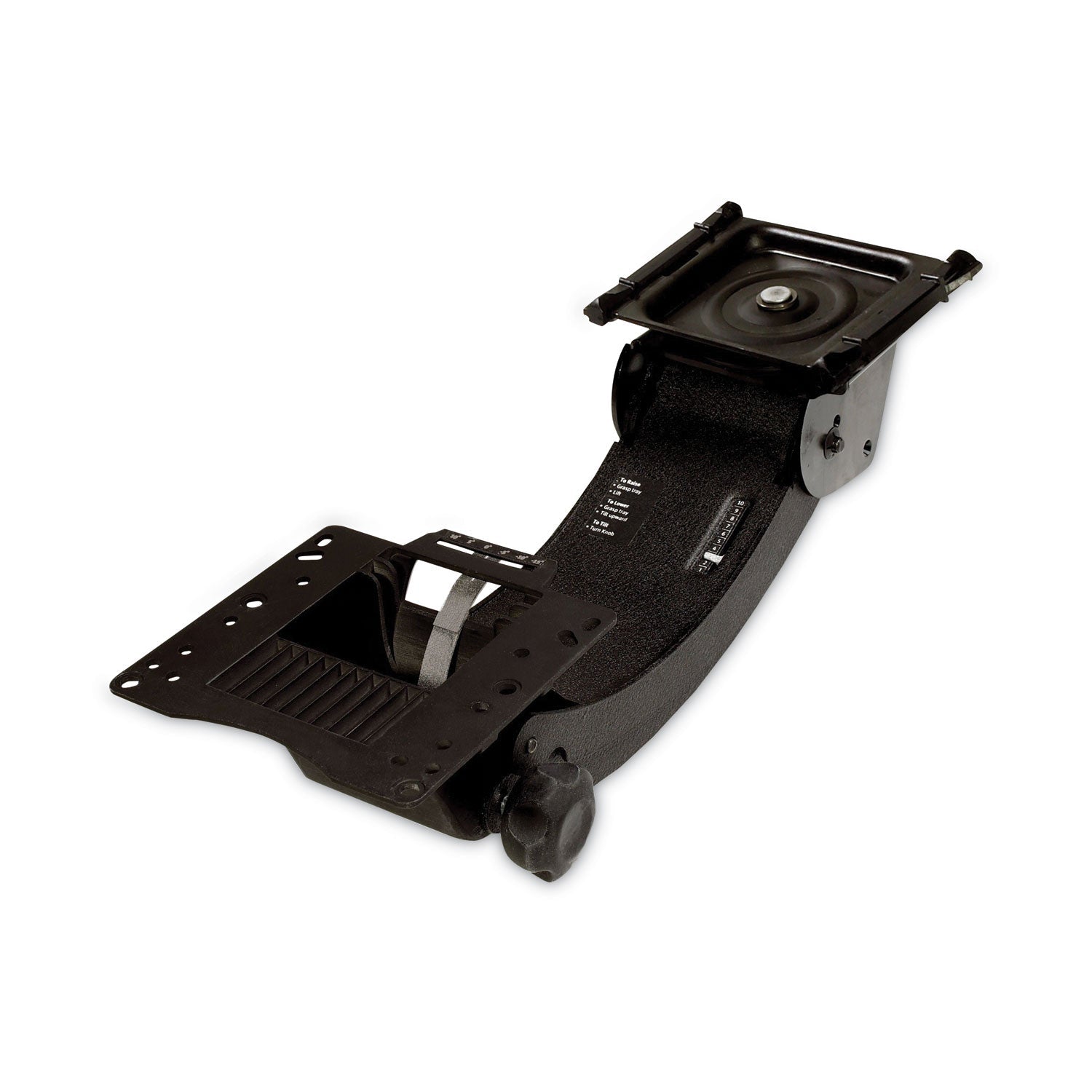 3M Sit/Stand Easy Adjust Keyboard Tray, Highly Adjustable Platform,, Black