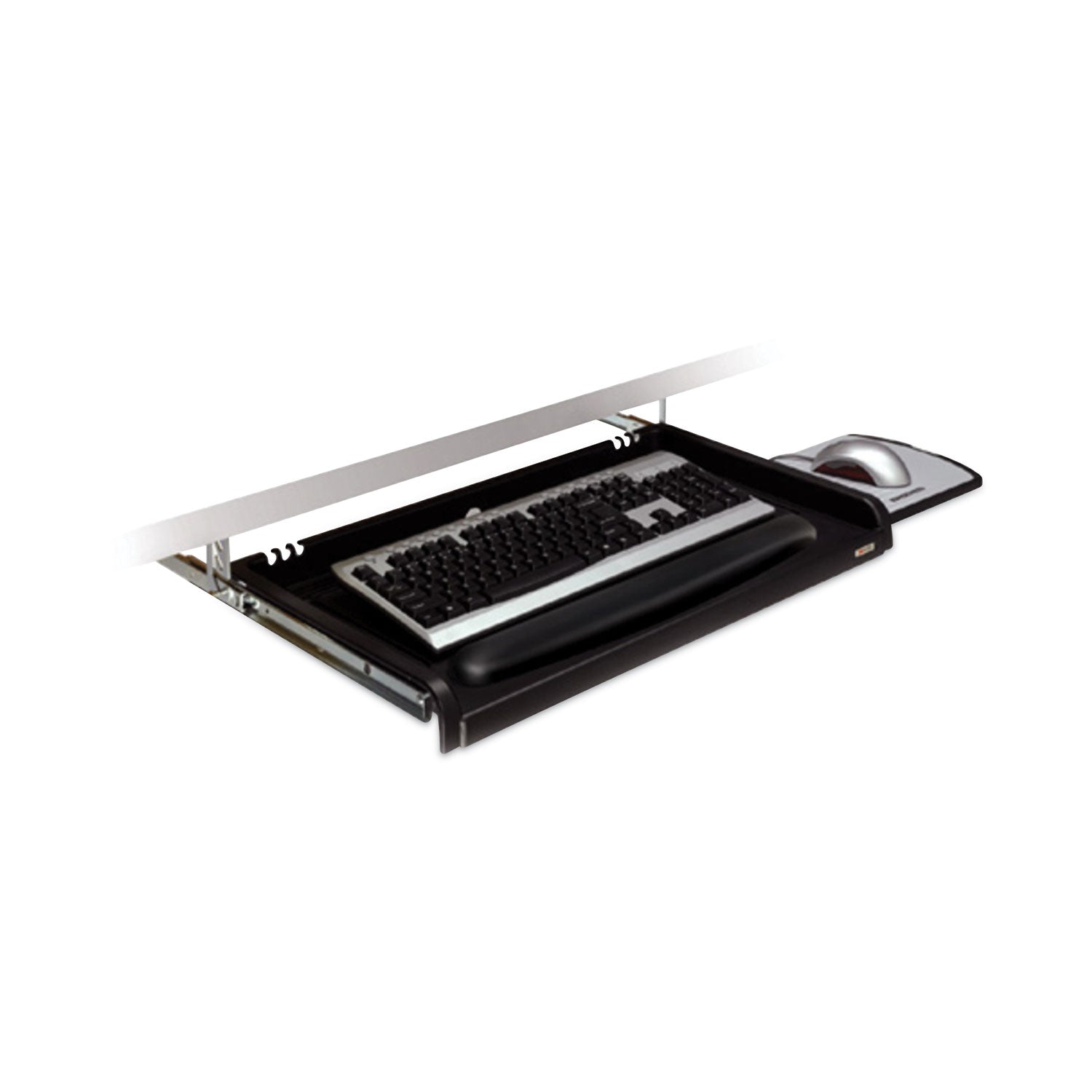 3M Under Desk Keyboard Drawer, 23w x 14d, Black